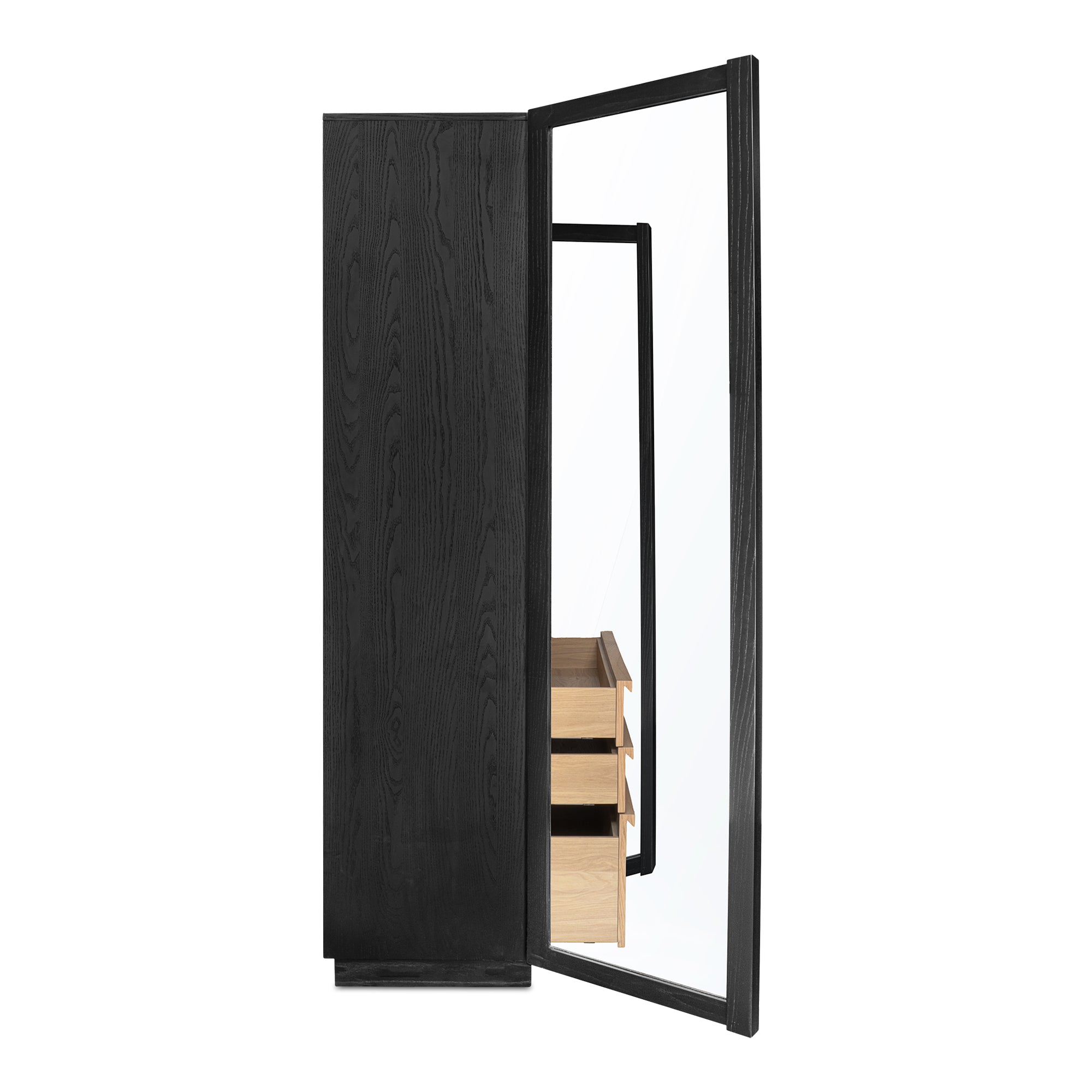 Charlotte Tall Cabinet Black - Moes Home