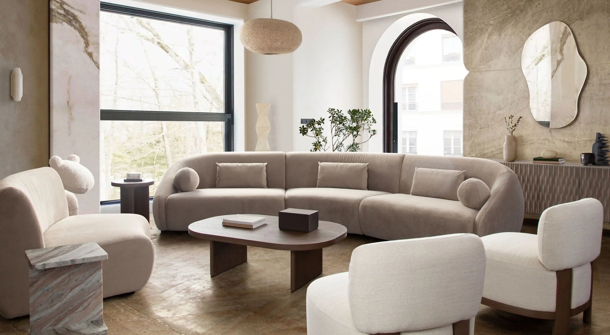 Lena 3 Piece Fawn Alpaca Fabric Sofa - Best Buy Furniture