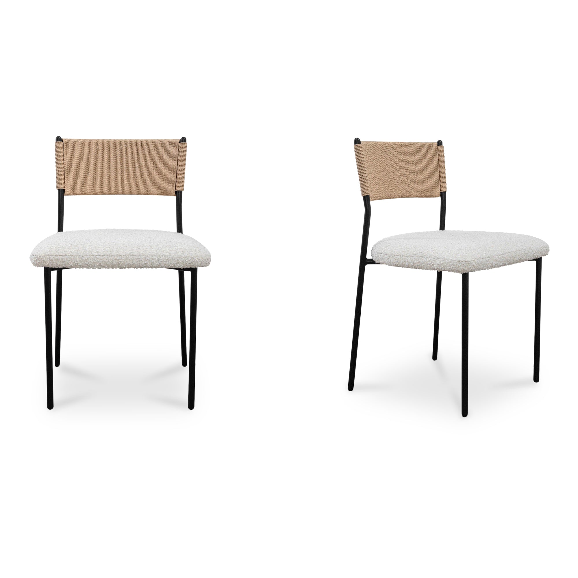 Foley Dining Chair White Set Of Two - Moes Home