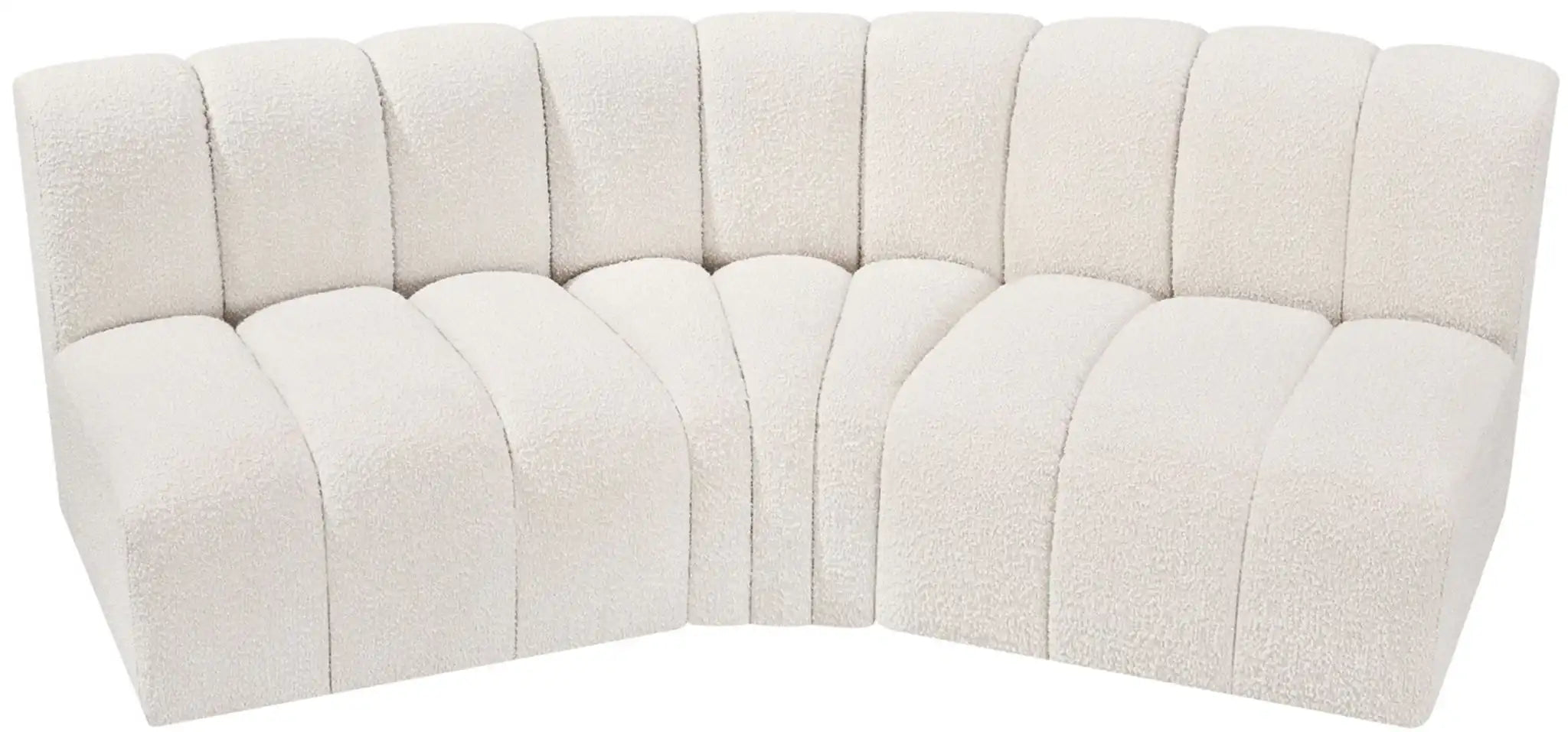 Arc - Boucle Fabric 3 Piece Modular Corner Sofa