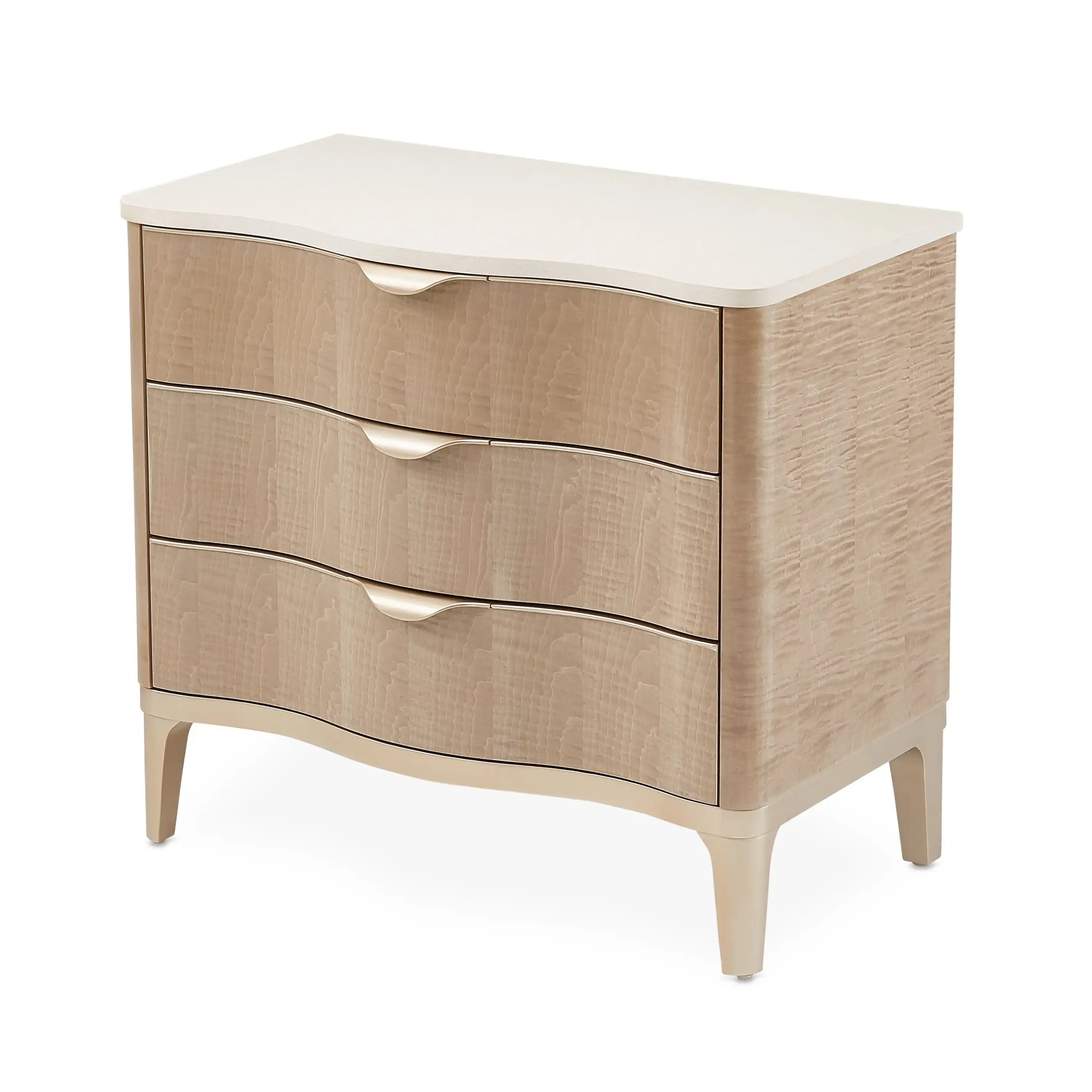 Malibu Crest - 3-Drawer Nightstand - Blush - Best Buy Furniture