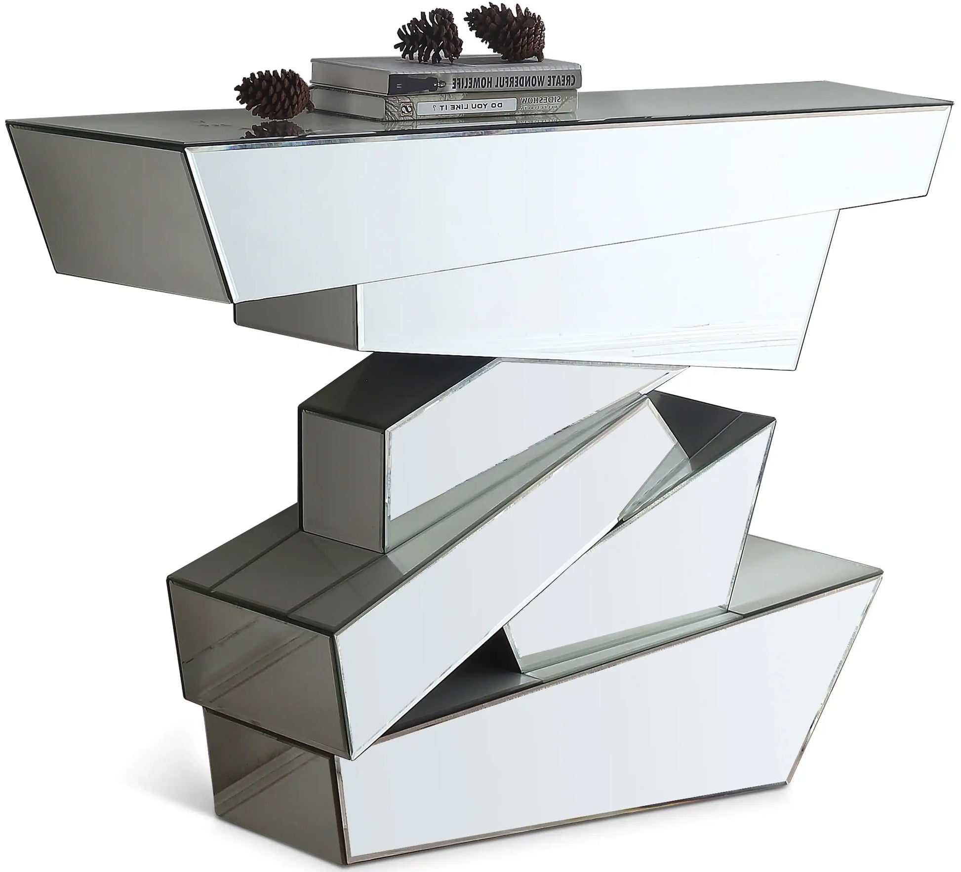 Jade - Console Table - Pearl Silver - Best Buy Furniture
