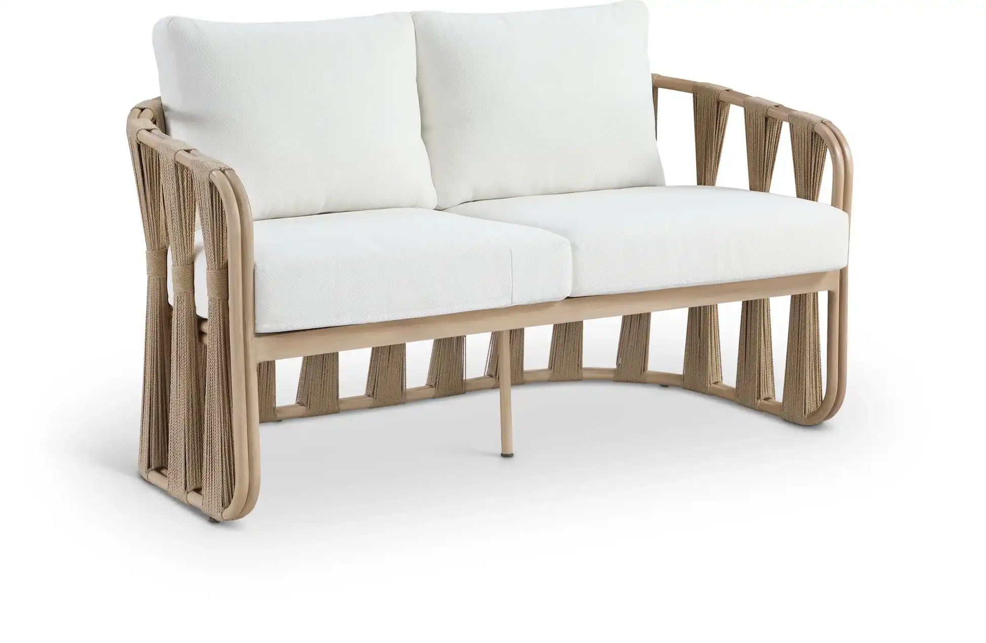 San Pietro - Resilient Waterproof Fabric 60.5" Upholstered Outdoor Patio Loveseat - Best Buy Furniture