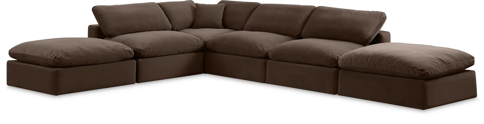 Comfy - 6 Piece Velvet Modular Sectional - Best Buy Furniture