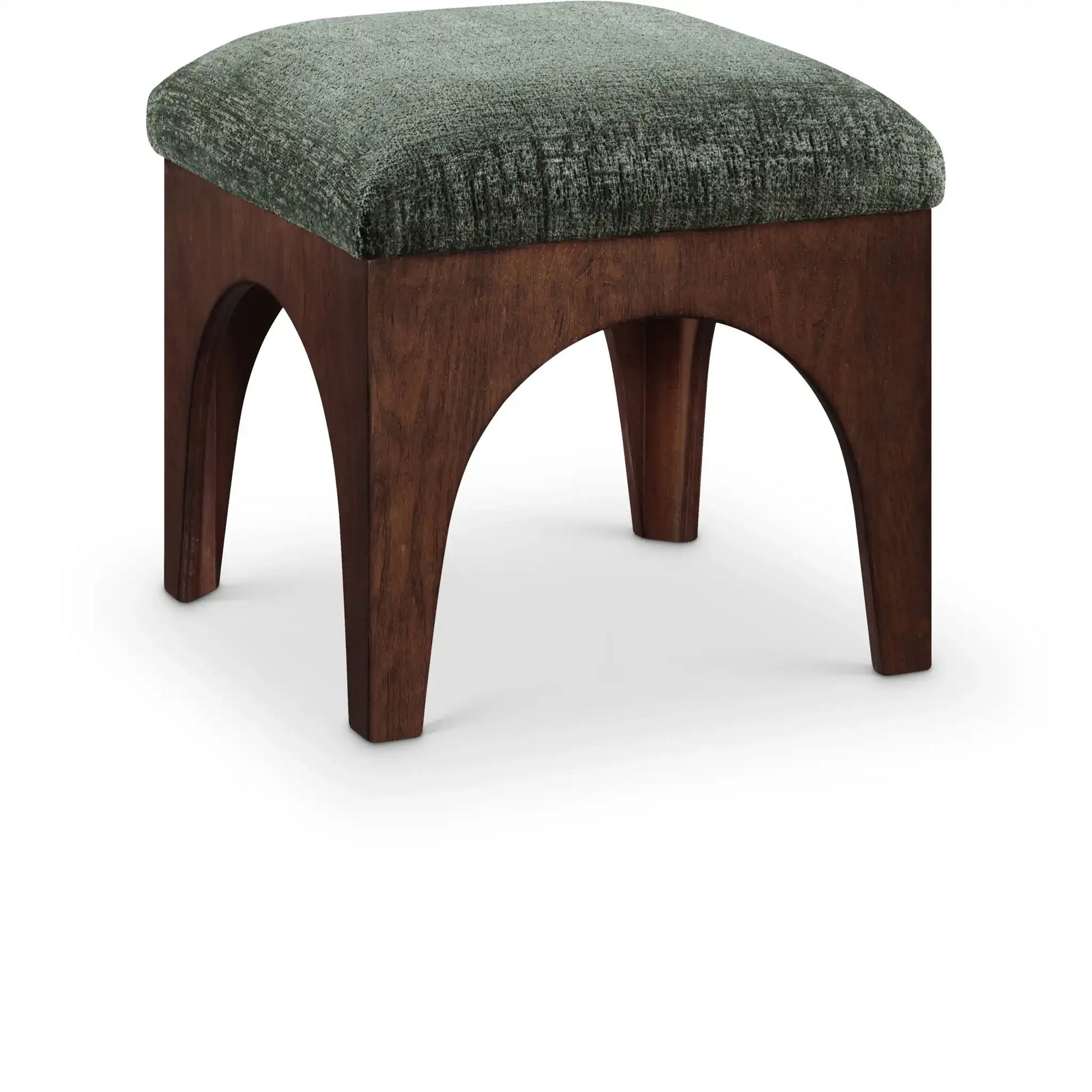 Lawson - Chenille Fabric Upholstered Ottoman - Walnut Base - Best Buy Furniture