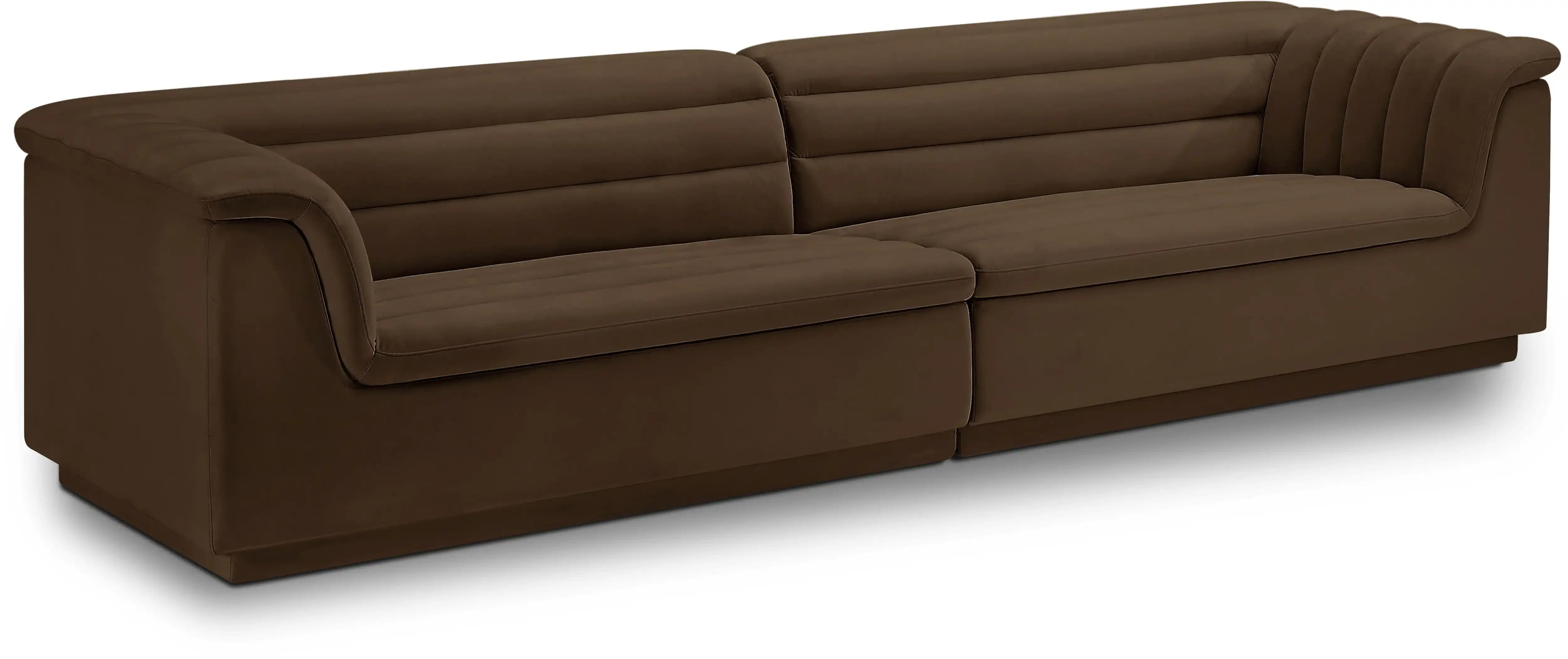 Cascade - Velvet Modular Sofa - Best Buy Furniture