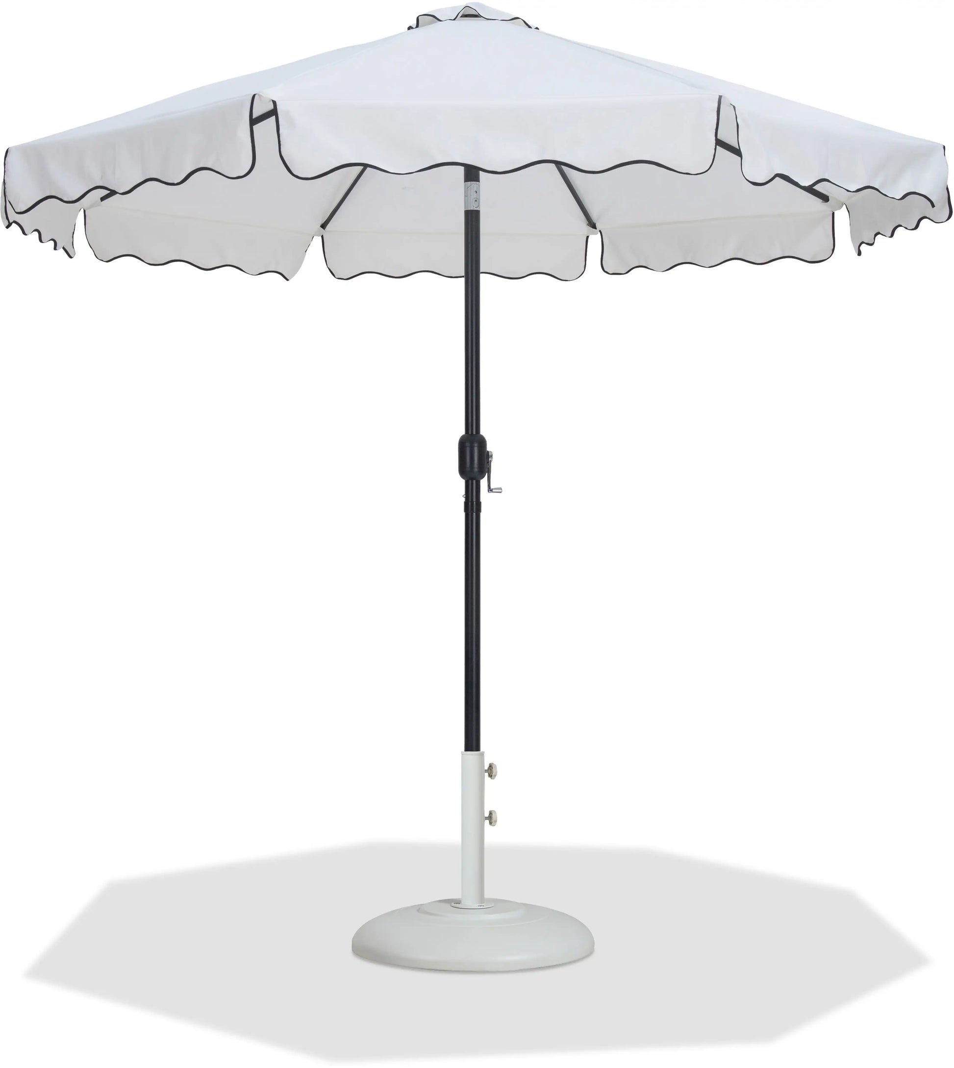Amalfi - Patio Umbrella - White Base / Black Pole - Best Buy Furniture