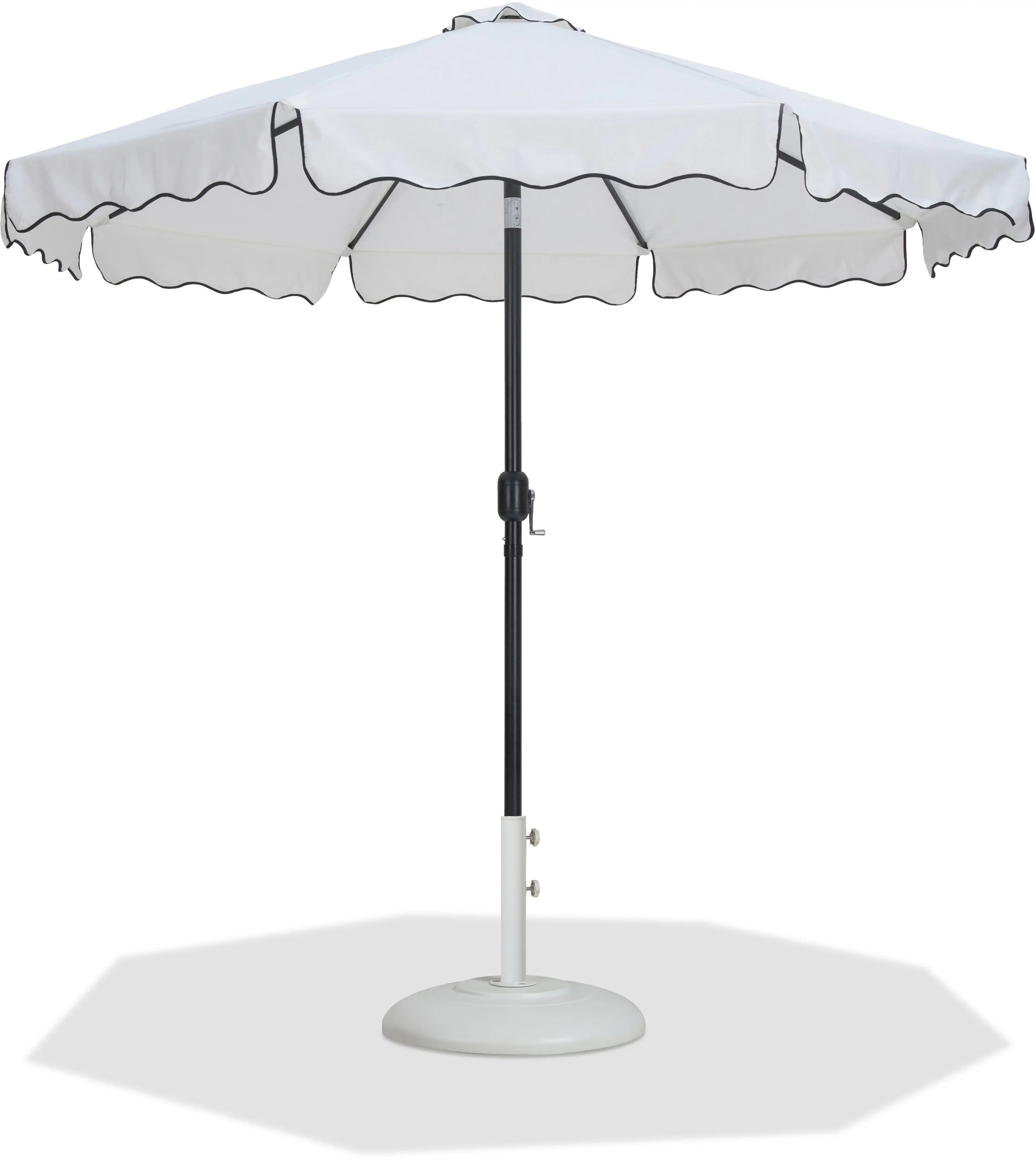 Amalfi - Patio Umbrella - White Base / Black Pole - Best Buy Furniture