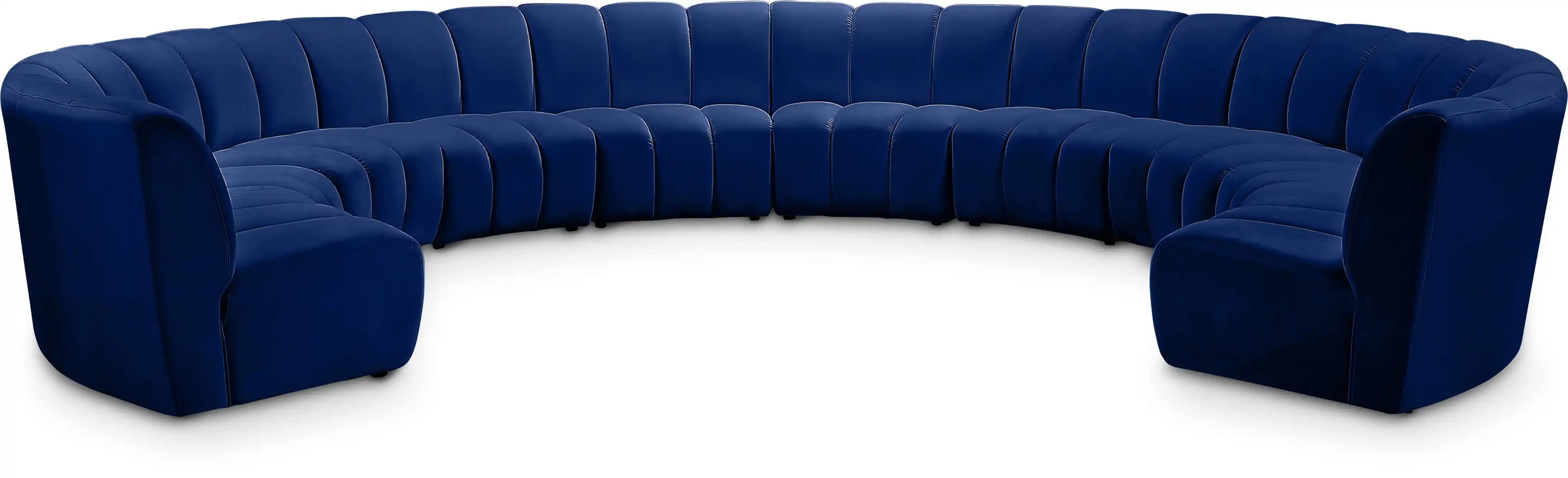 Infinity - 10 Piece Velvet Modular Sectional - Best Buy Furniture