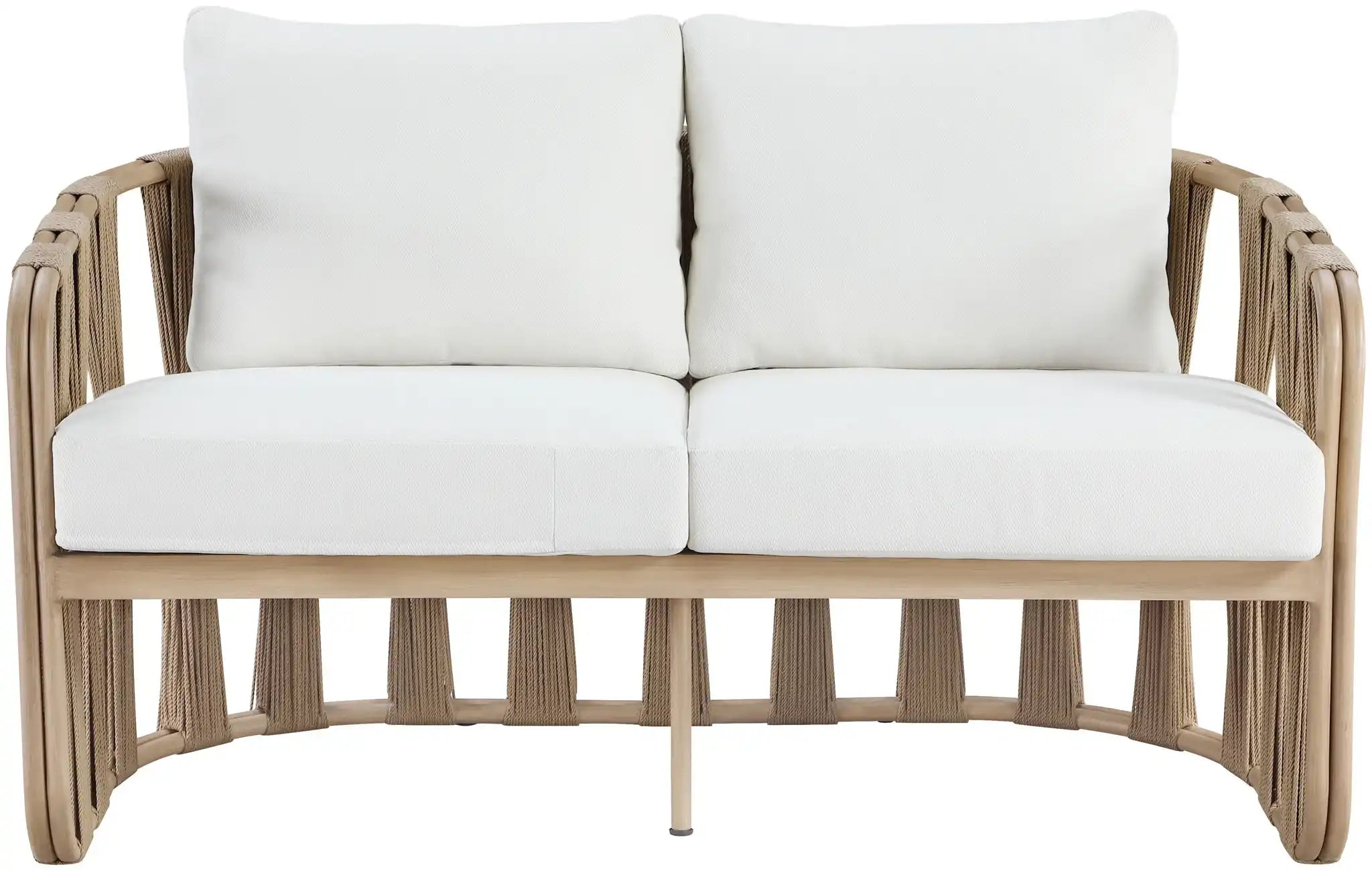 San Pietro - Resilient Waterproof Fabric 60.5" Upholstered Outdoor Patio Loveseat