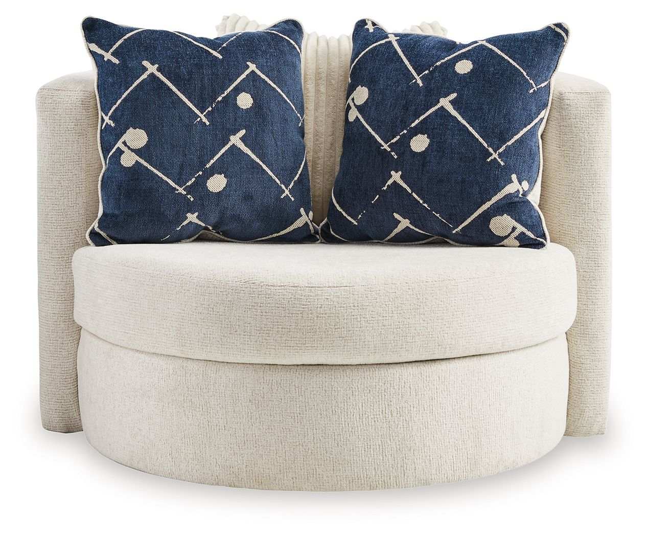 Padova - Swivel Accent Chair - Ivory - Best Buy Furniture