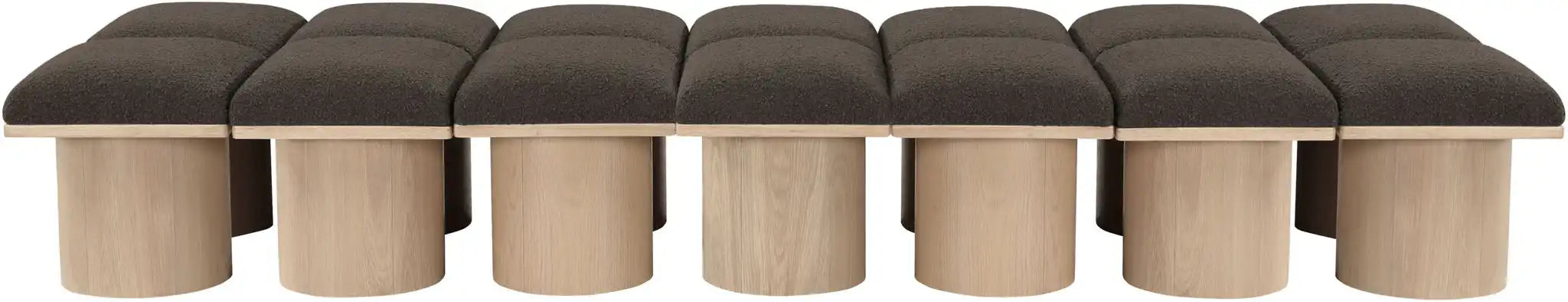Pavilion - 14 Piece Modular Bench With Natural Base