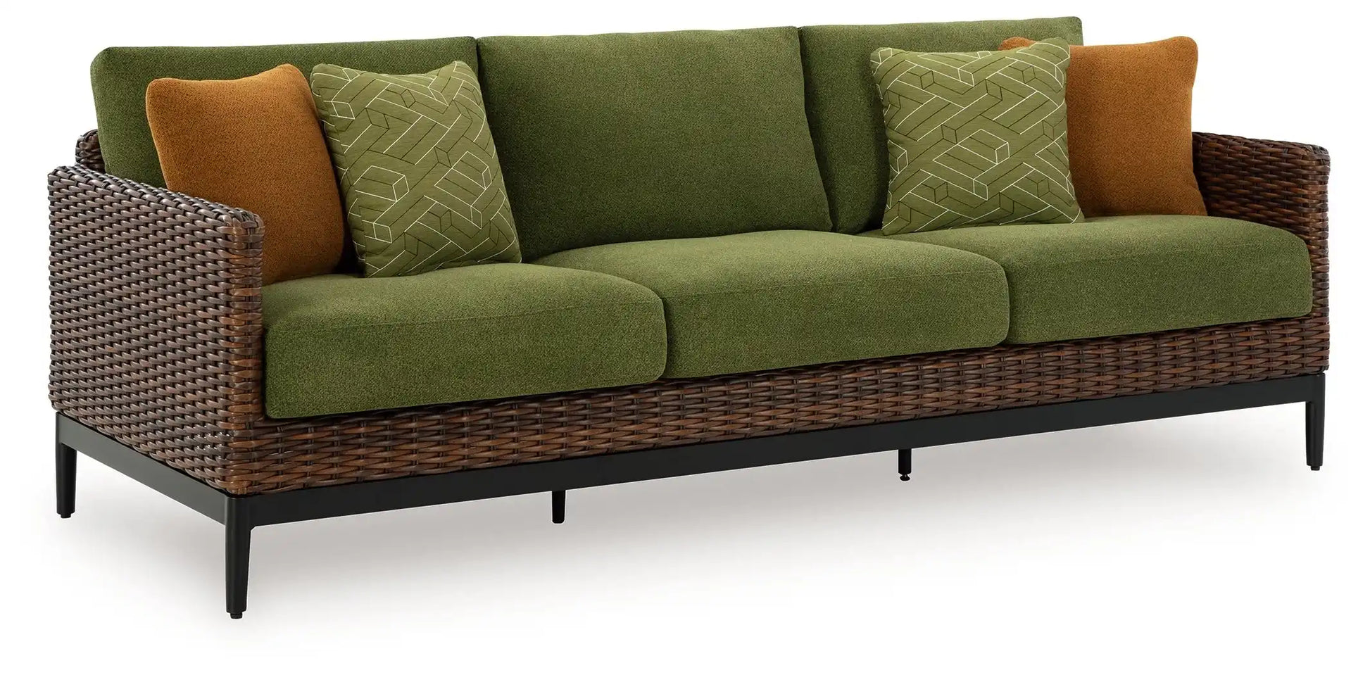 Horizon Hall - Sofa With Cushion - Brown / Green - Best Buy Furniture