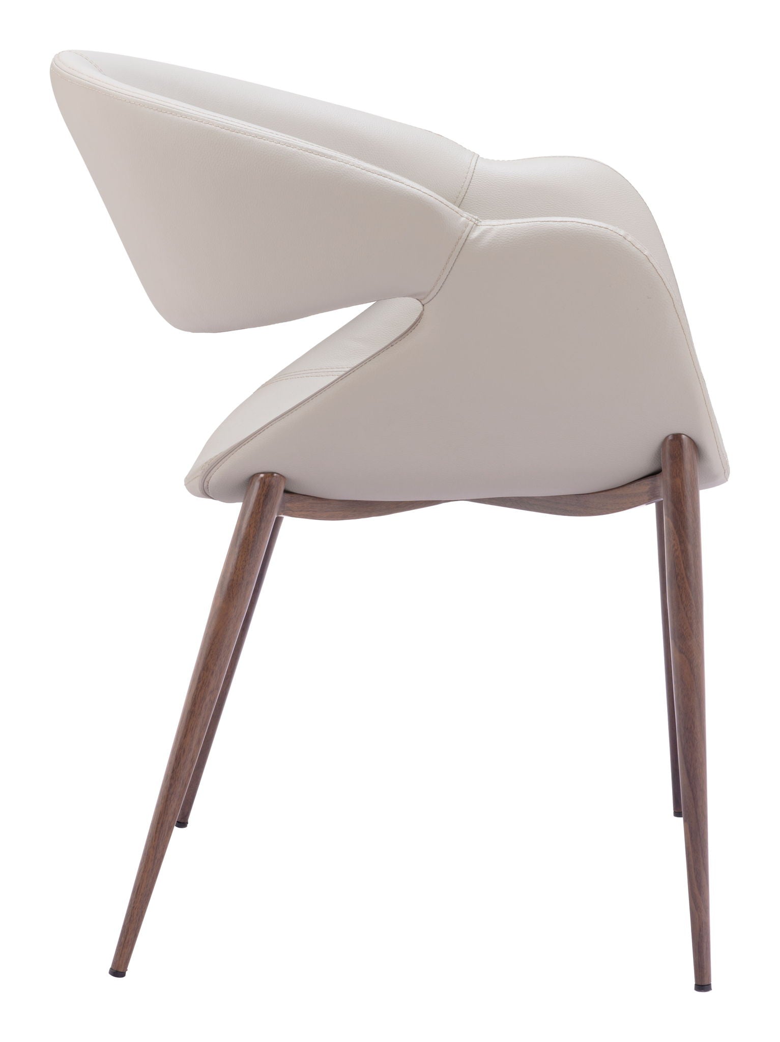 Limay - Dining Chair (Set of 2) - Beige / Walnut