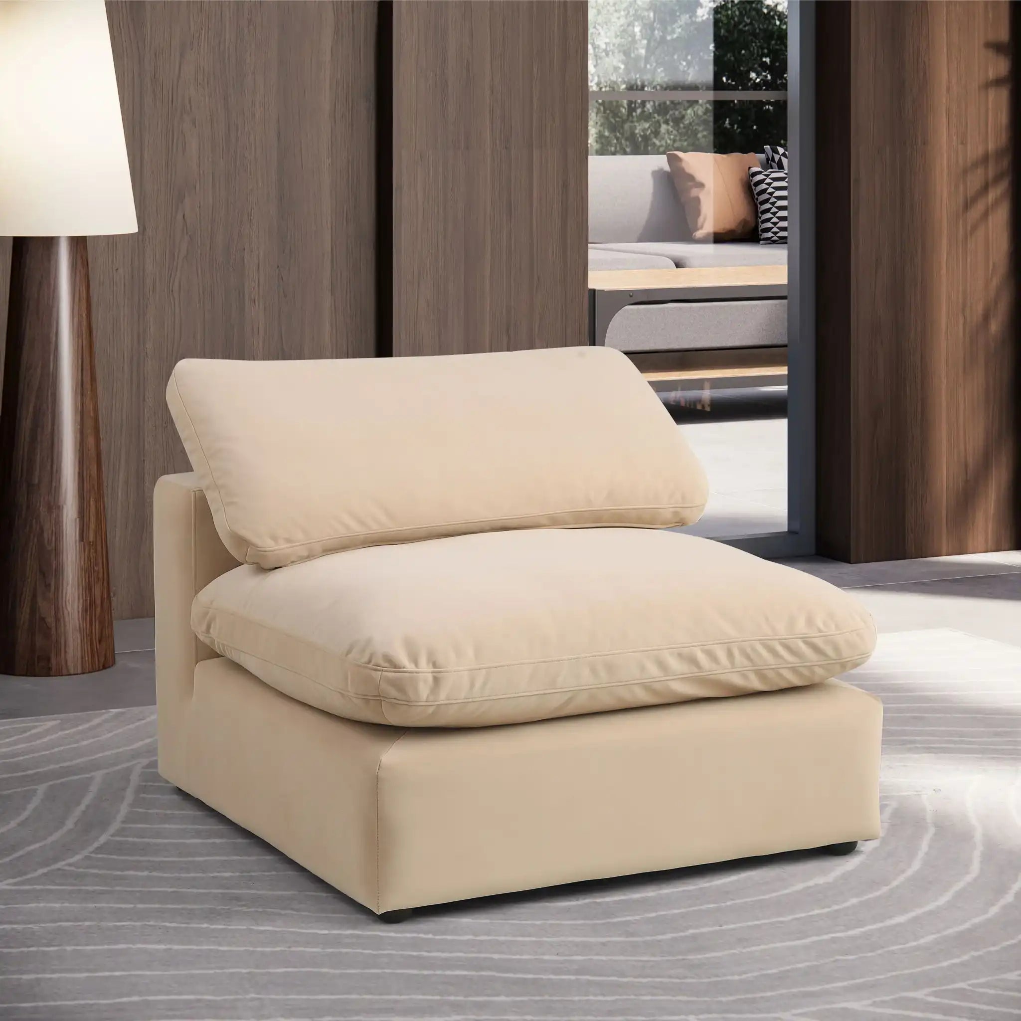Comfy - Velvet Armless Chair