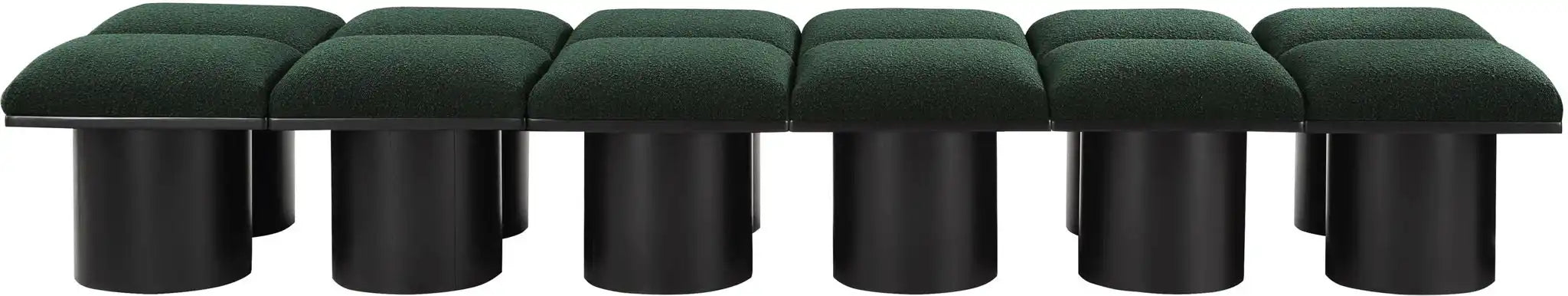 Pavilion - 12 Piece Modular Bench With Black Base