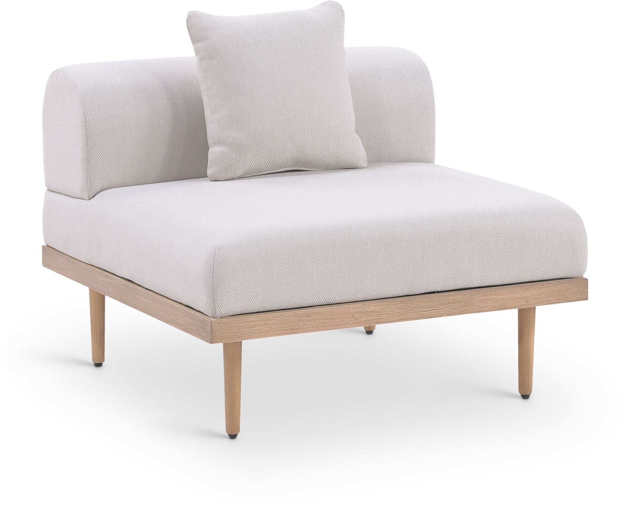 Laguna - Resilient Water Resistant Fabric Upholstered Outdoor Patio Modular Armless Chair - Best Buy Furniture