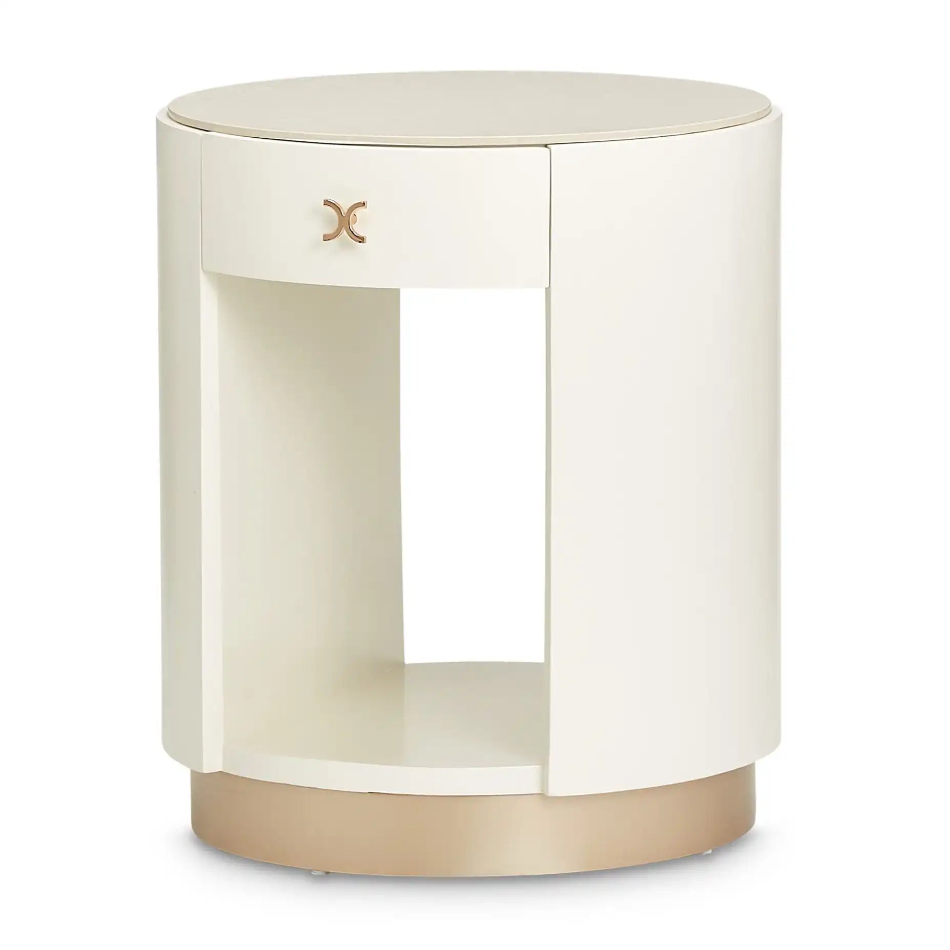 La Rachelle - Round End Table - Champagne - Best Buy Furniture