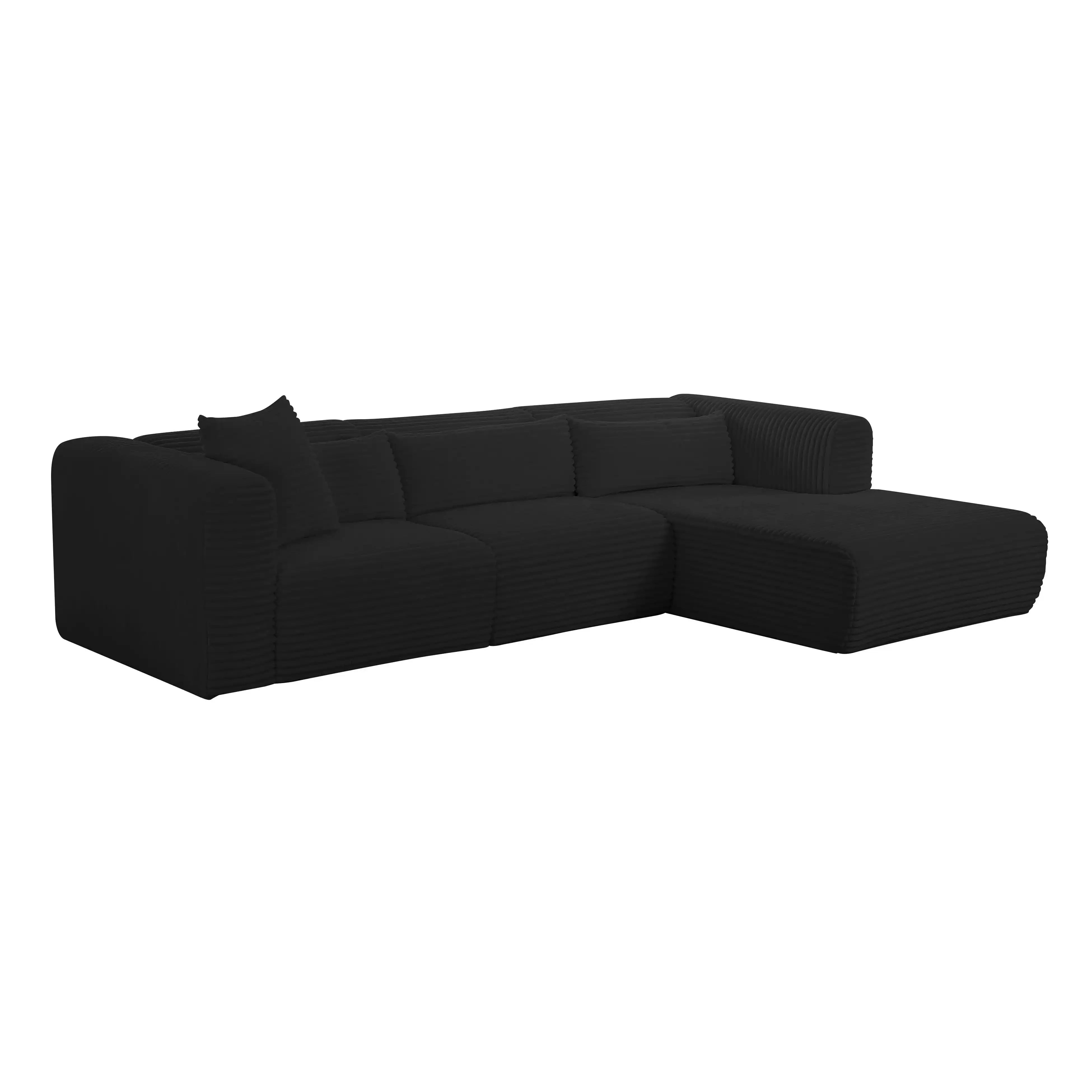 Tarra - Fluffy Oversized Corduroy Modular Sectional - Best Buy Furniture