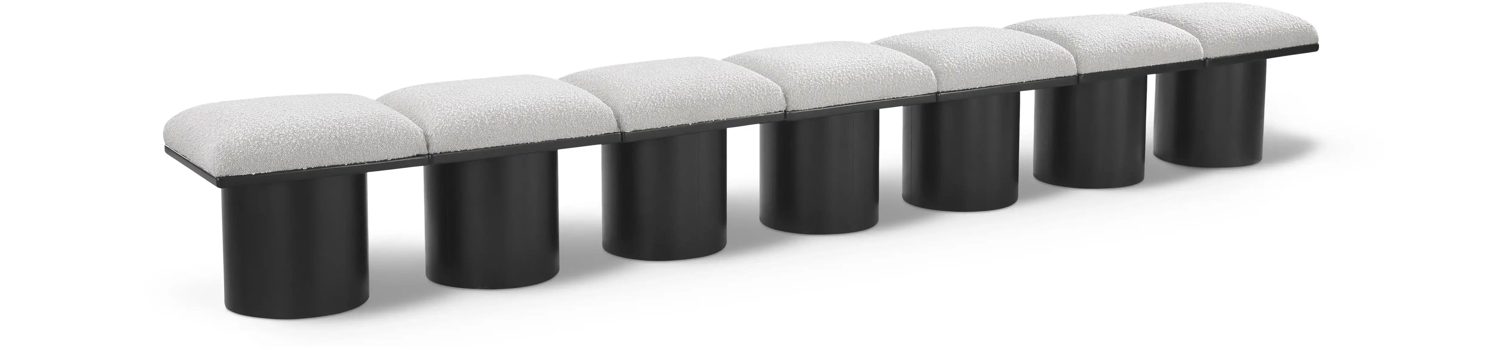 Pavilion - 7 Piece Modular Bench With Black Base - Best Buy Furniture