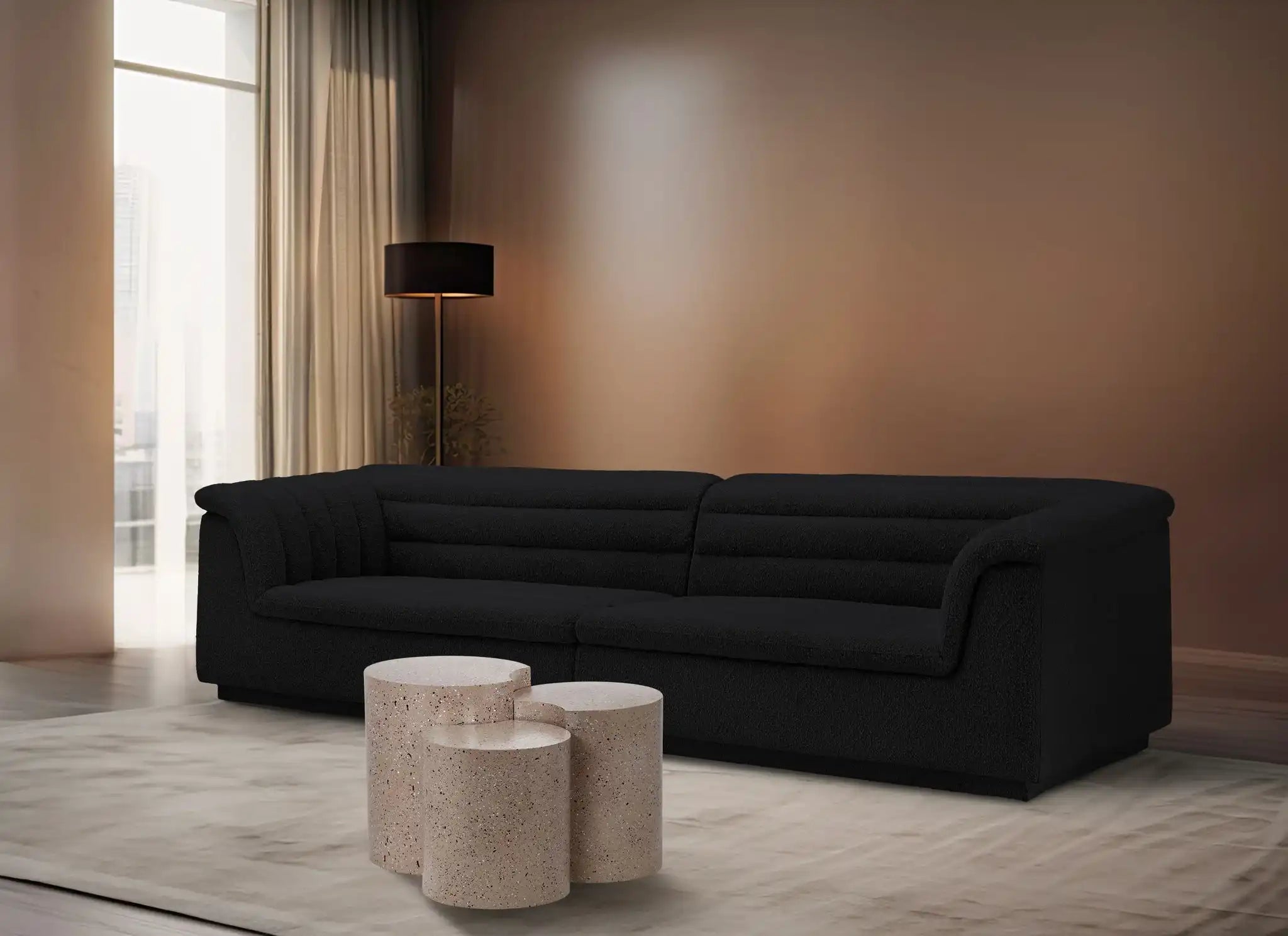 Dimple - 20" 3 Piece Modular End Table - Terazzo Finish