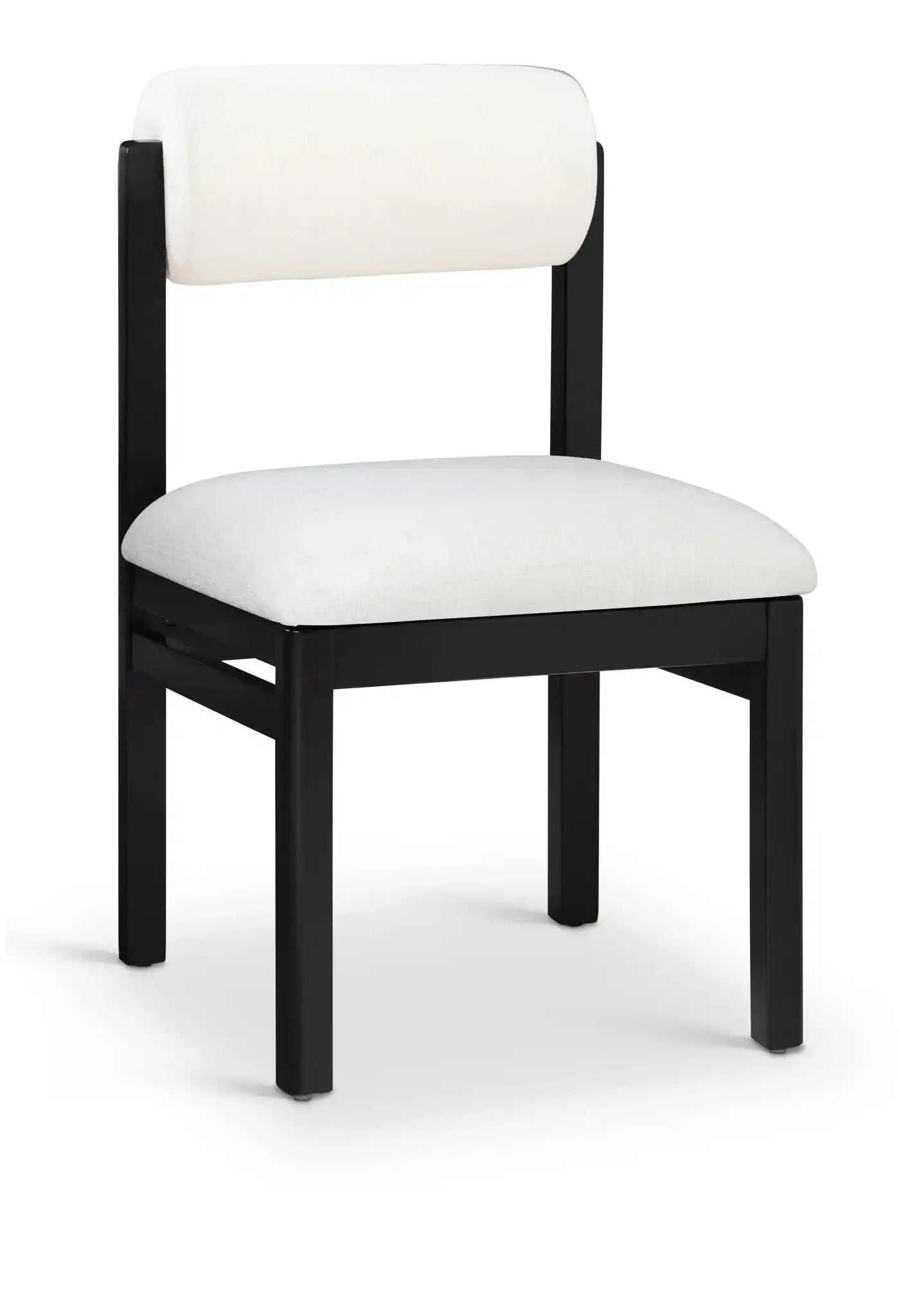 Roundhill - Fabric Dining Chair (Set of 2) - Black Frame - Best Buy Furniture