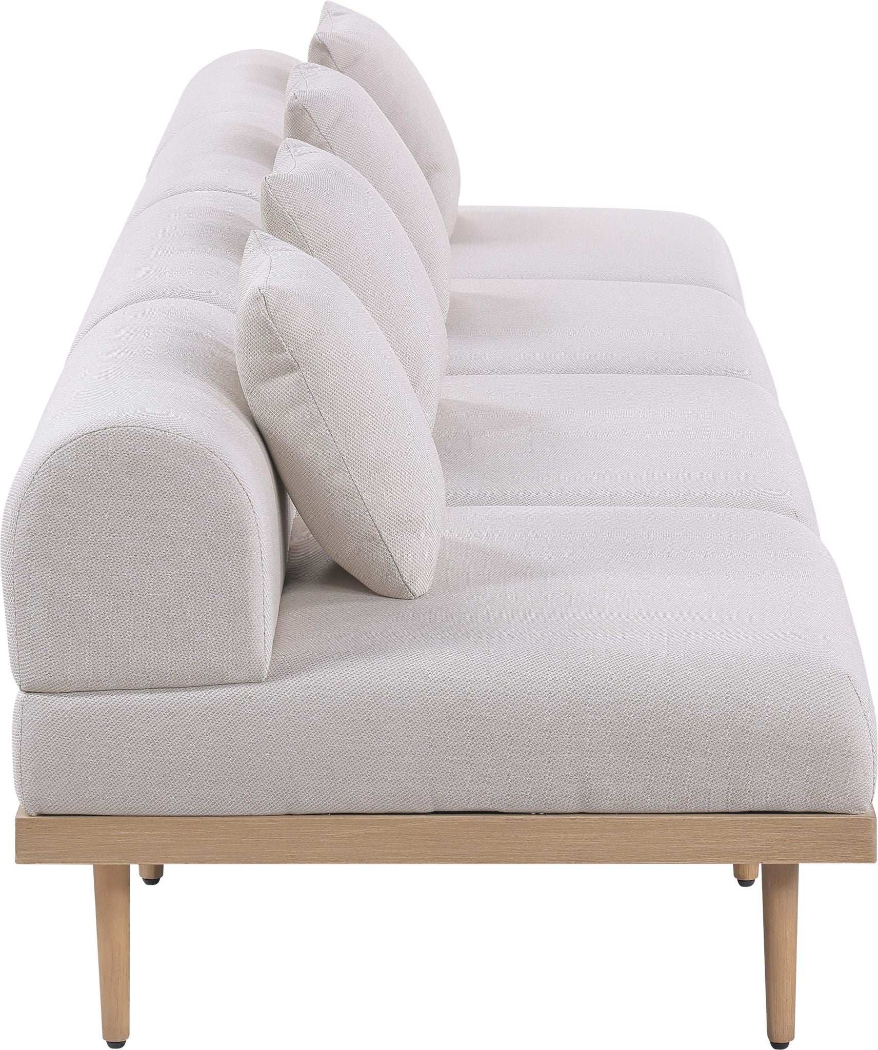 Laguna - 4 Piece 142" Upholstered Outdoor Patio Modular Armless Sofa