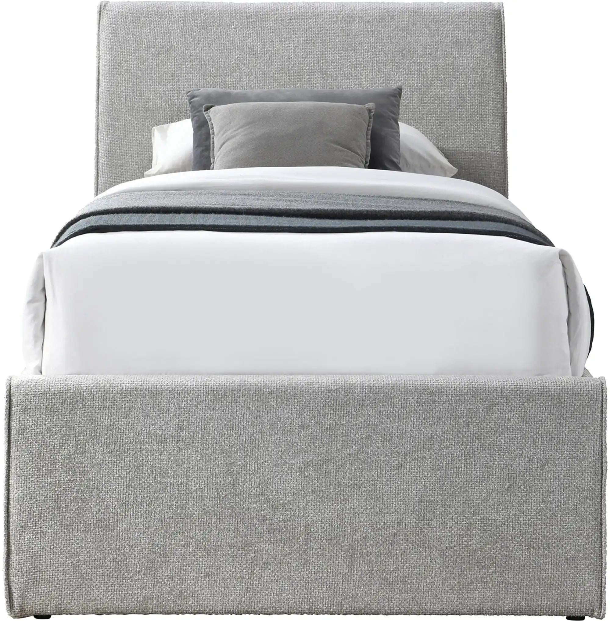 Myles - Chenille Twin Trundle Bed