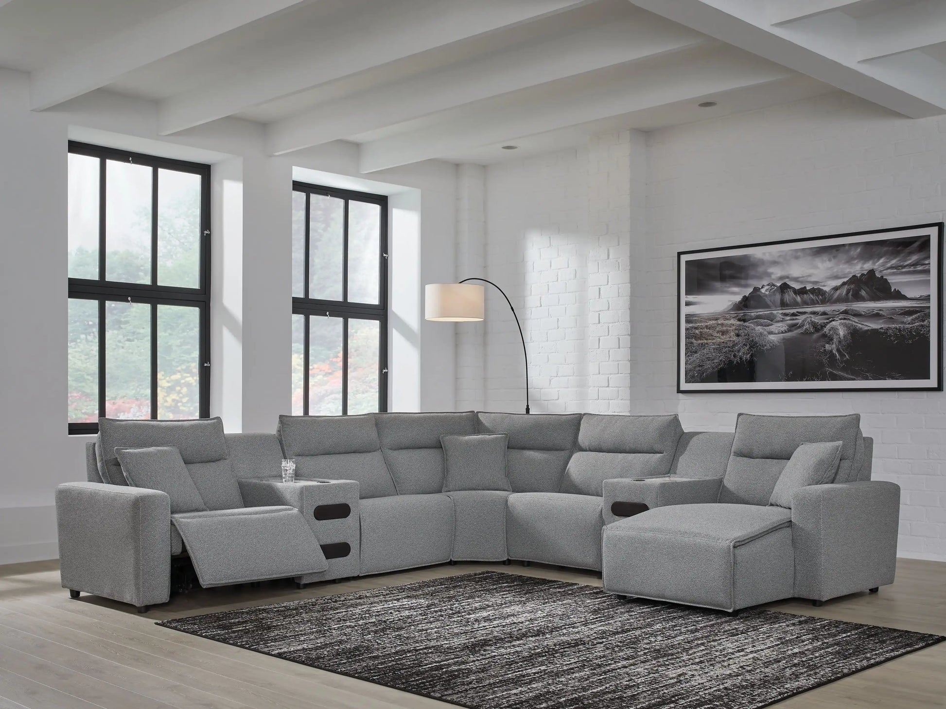 ModMax II - Salt And Pepper - Reclining Sectional - Best Buy Furniture
