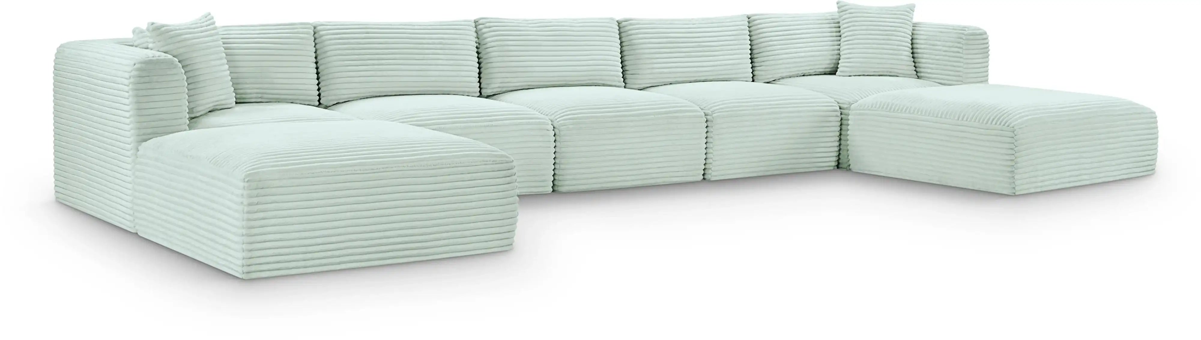 Shaggy - 7 Piece Modular Sectional With 2 Ottomans - Best Buy Furniture