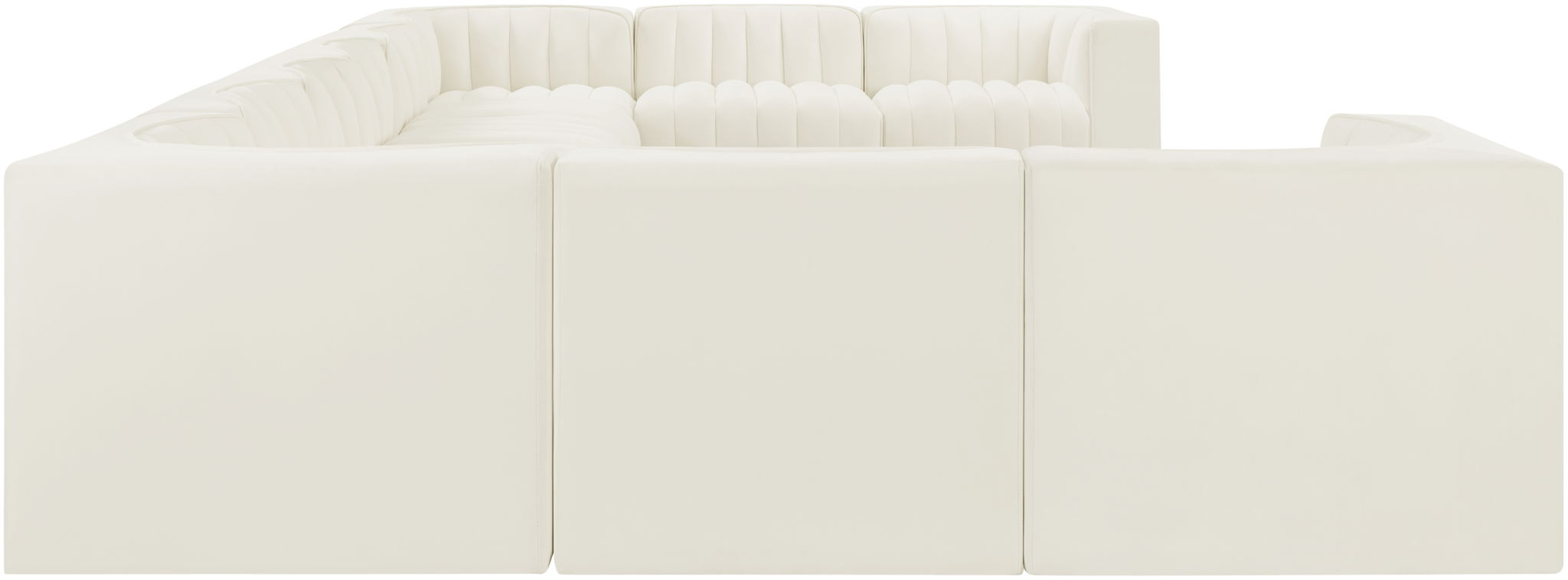 Rummi - Velvet Performance Fabric Upholstered 10 Piece Modular Sectional