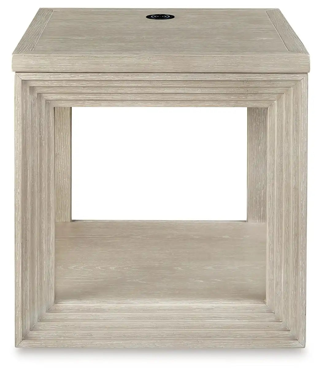 Marxhart - Square End Table - Bisque - Best Buy Furniture