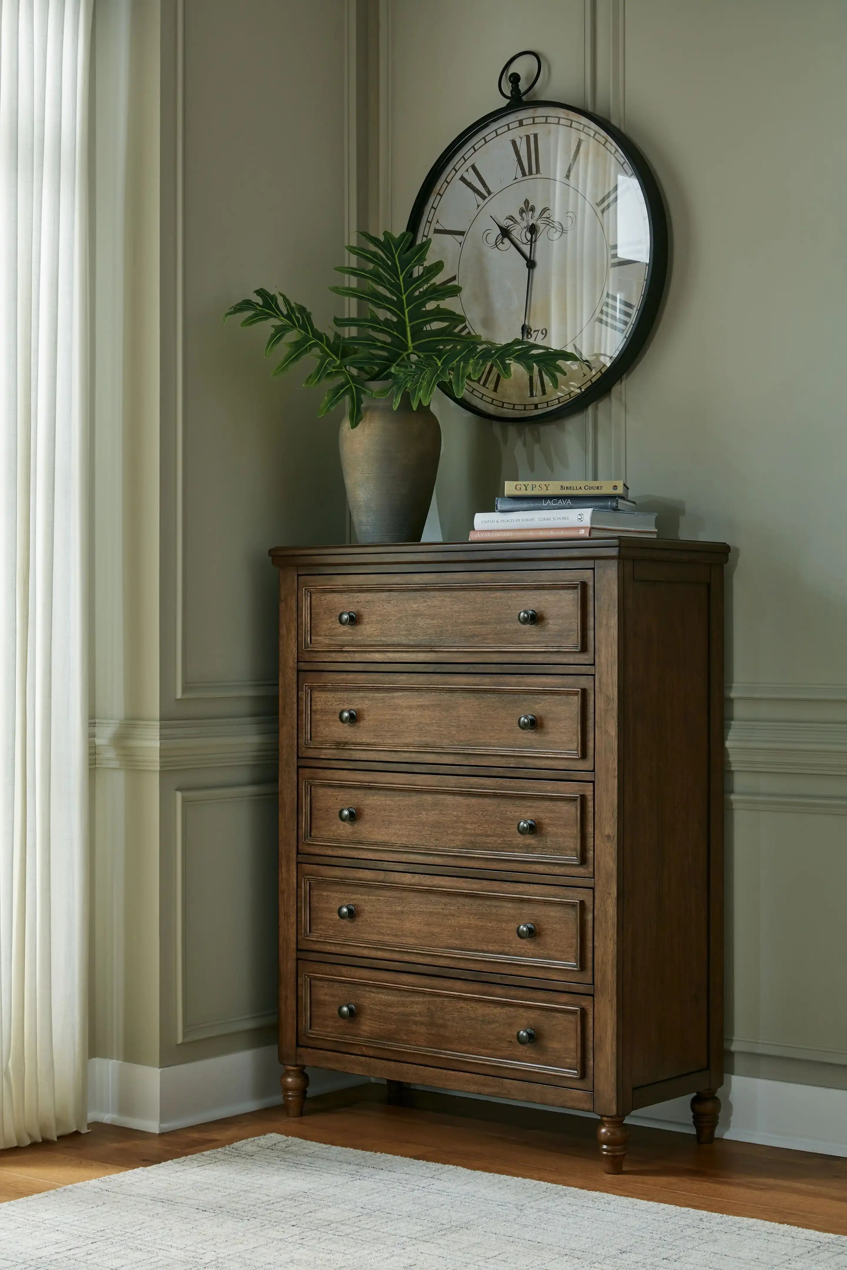 Sturlayne - Five Drawer Chest - Brown - Best Buy Furniture