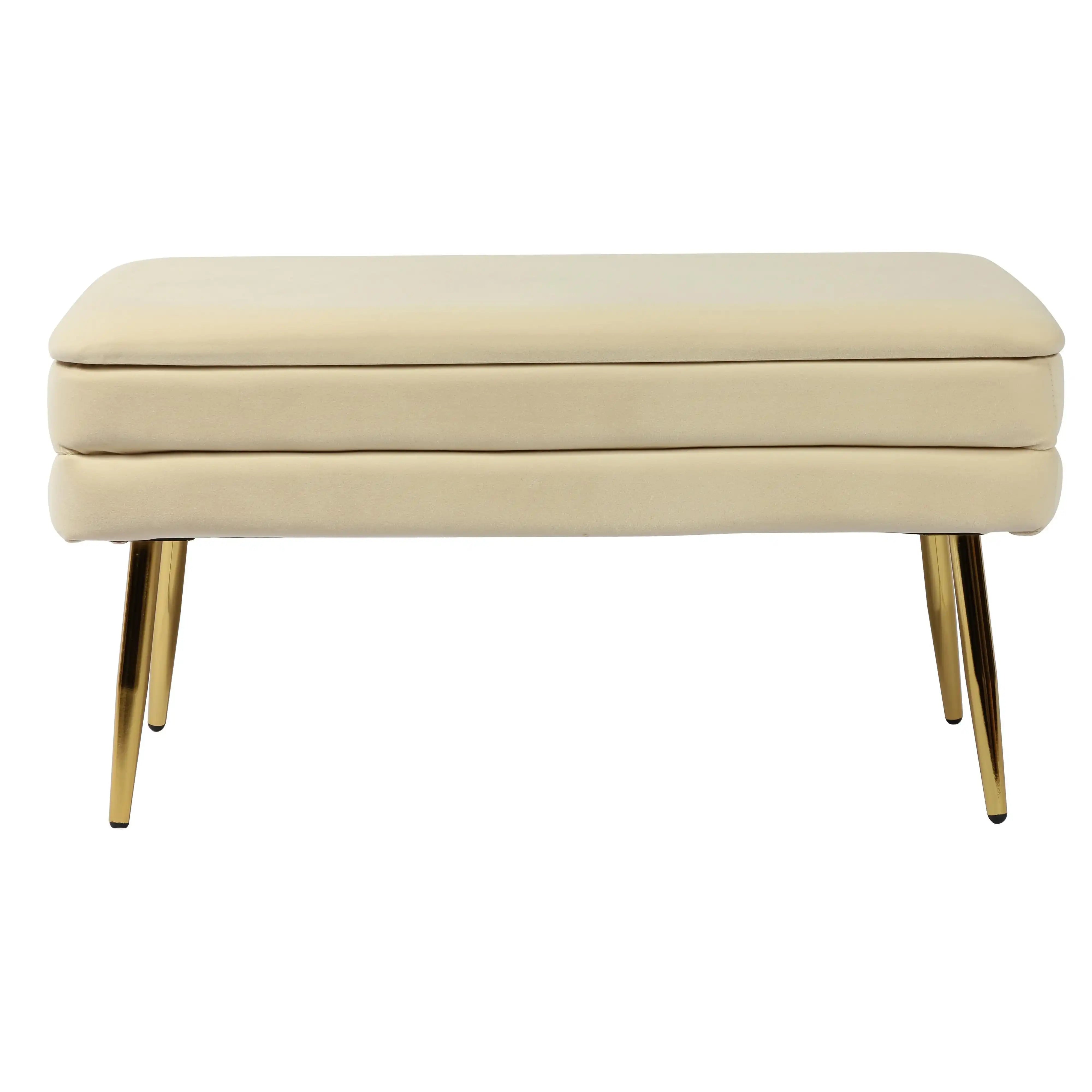 Ziva - Velvet Storage Bench - Best Buy Furniture