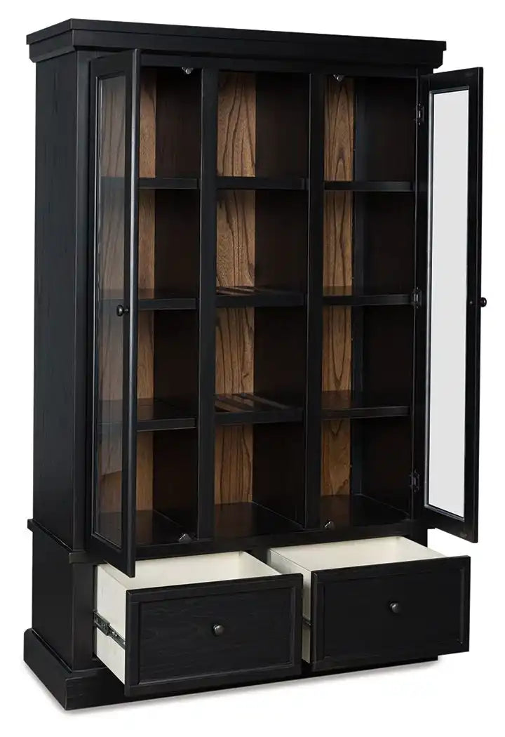 Greddinton - Curio - Black / Brown - Best Buy Furniture