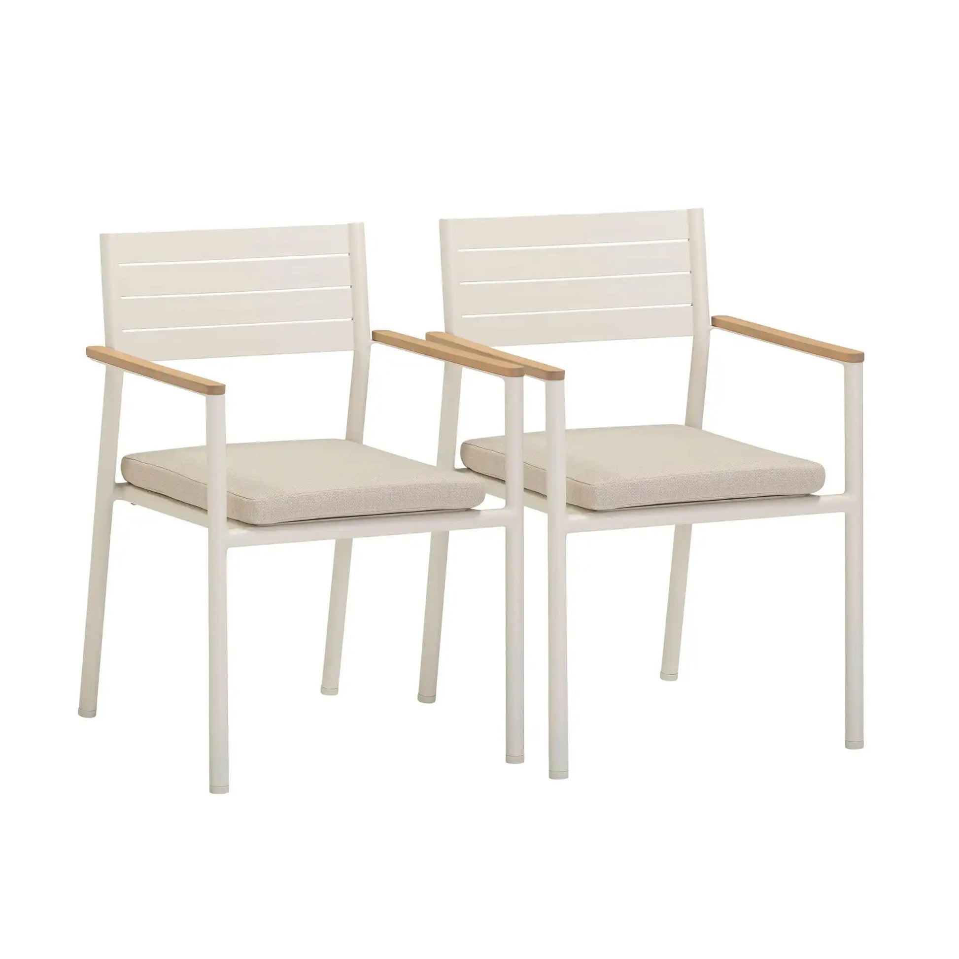 Sardinia - Outdoor Dining Chair (Set of 2) - Cream - Best Buy Furniture