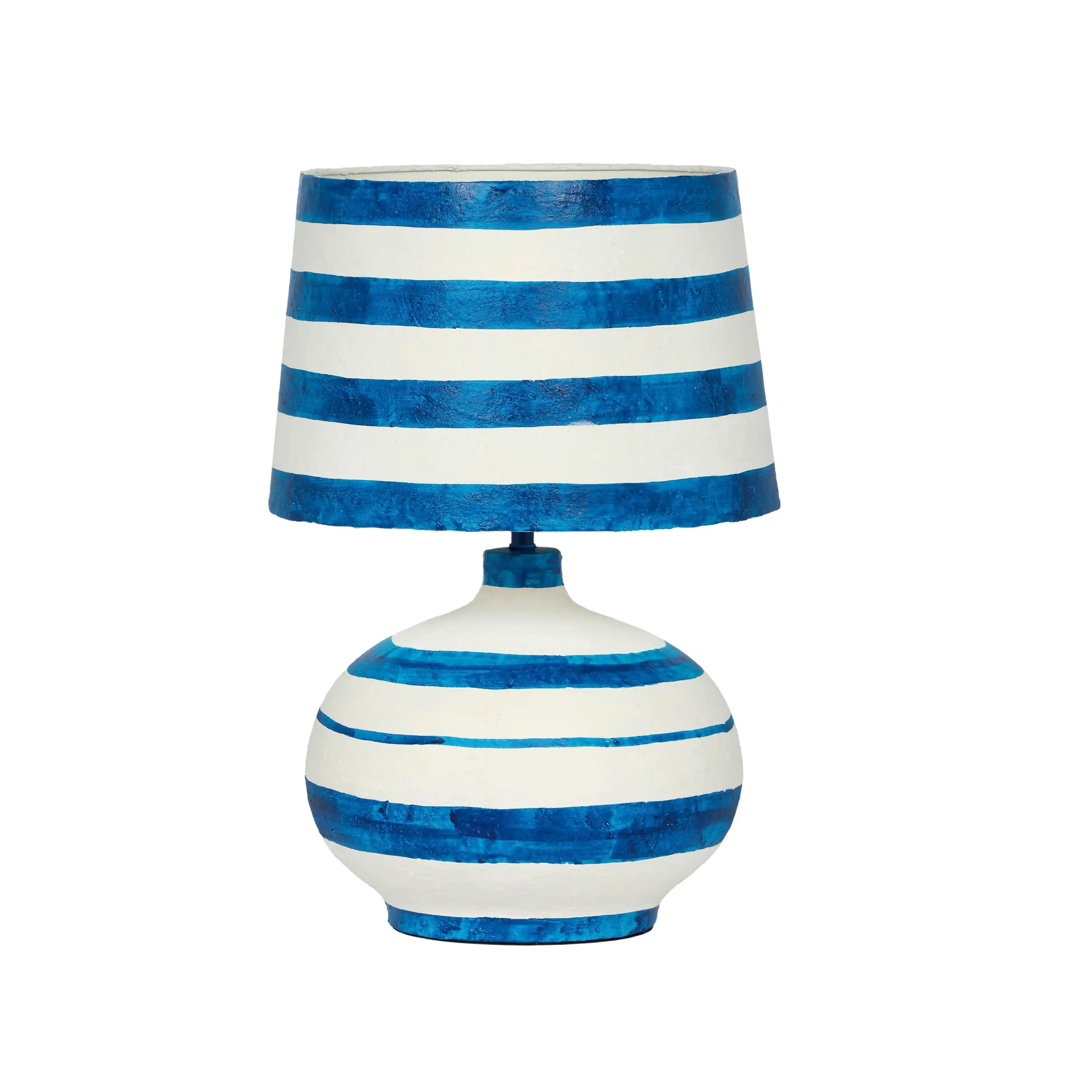 Positano - Striped Papier Mache Table Lamp - Best Buy Furniture