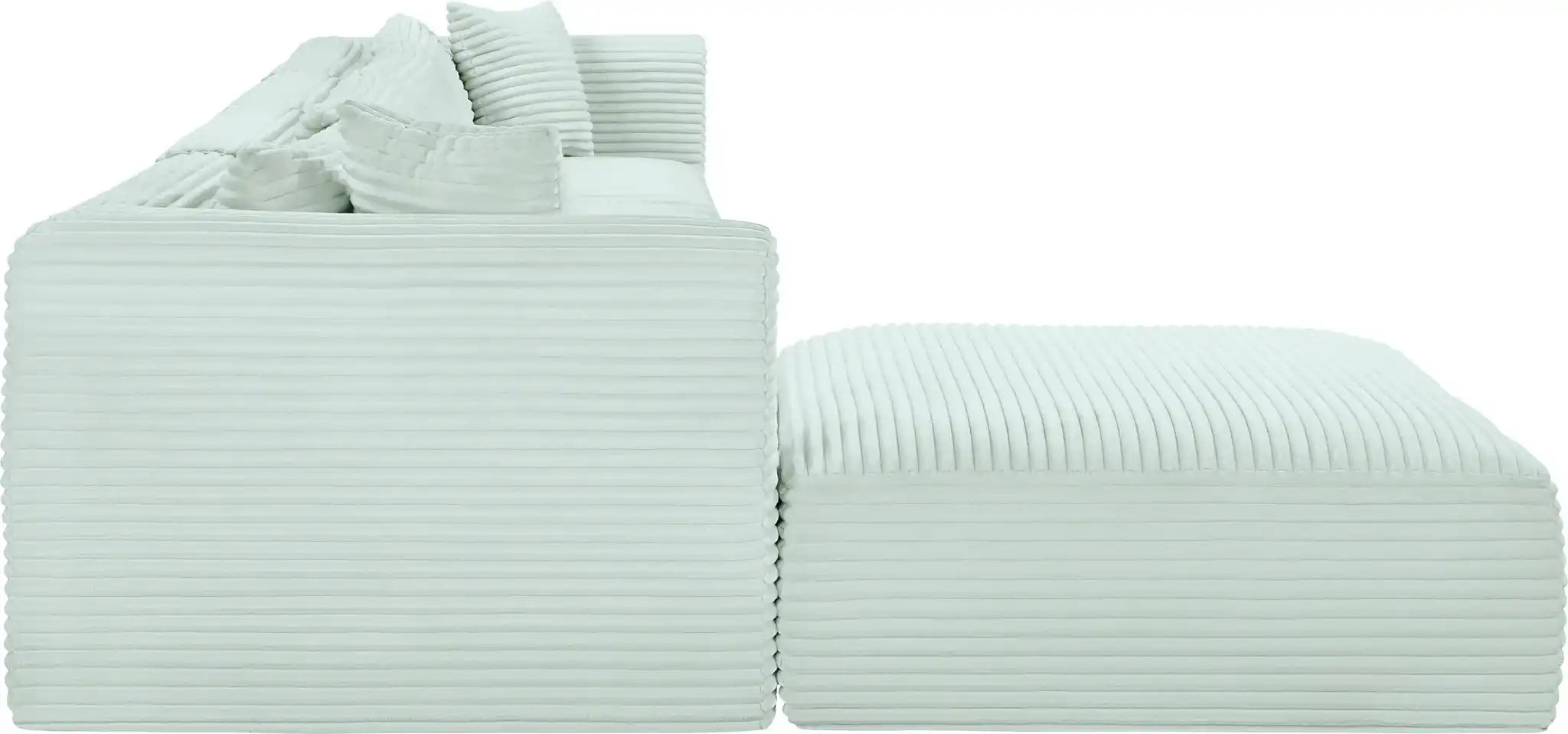 Shaggy - 5 Piece Modular Sectional With Ottoman