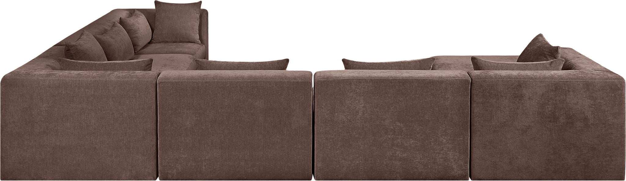 Stellar - 7 Piece Chenille Fabric Upholstered Modular Sectional