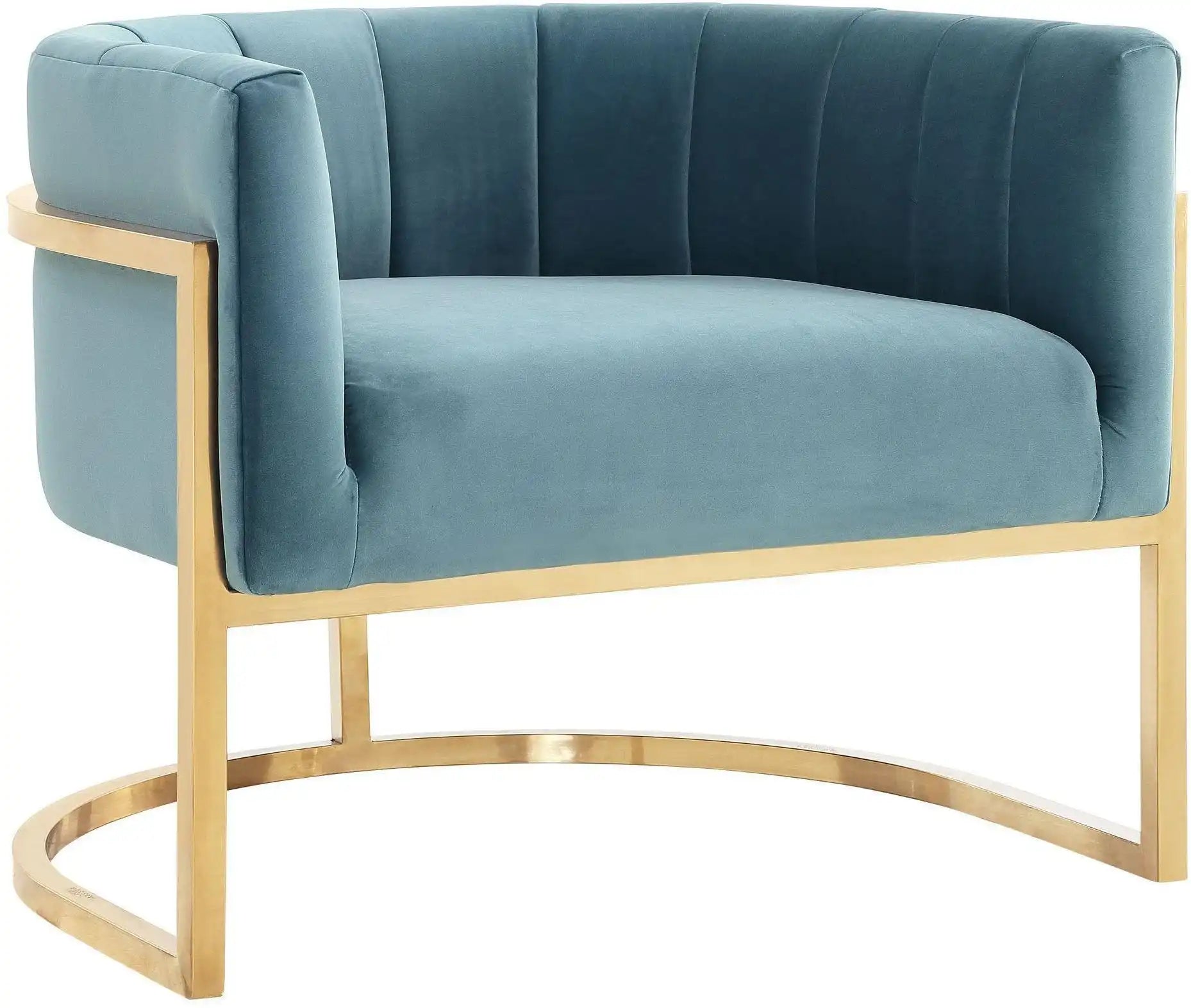 Magnolia - Chair with Gold Base - Best Buy Furniture