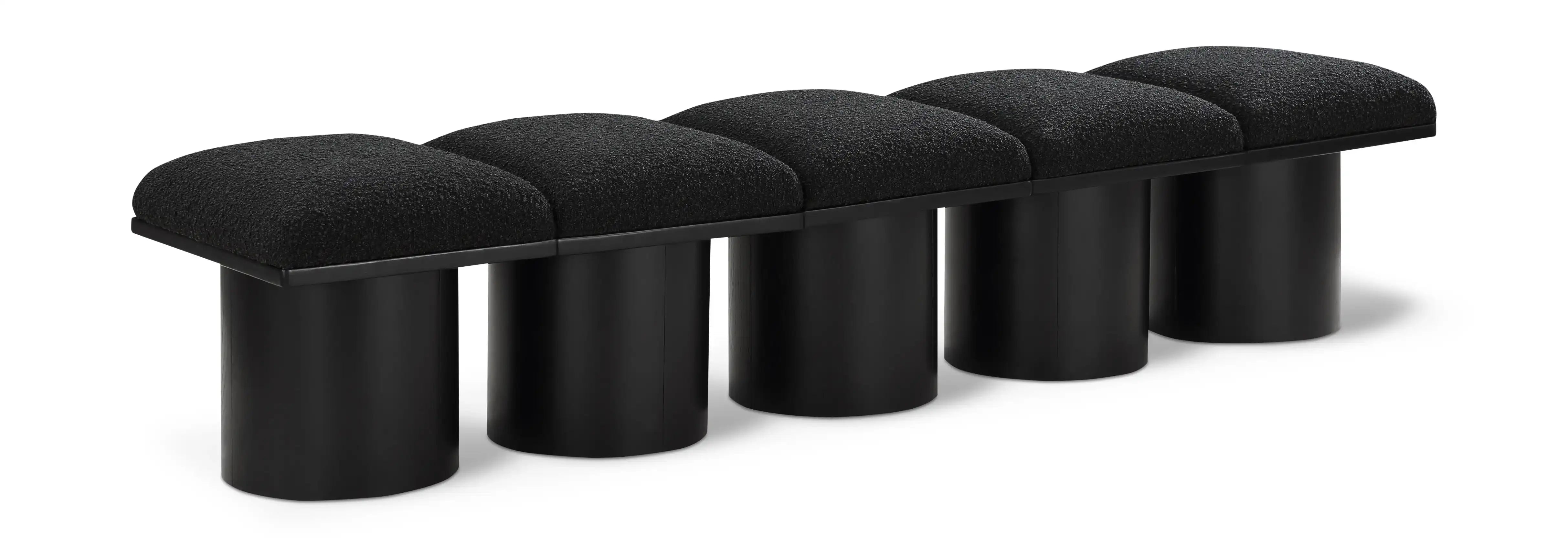 Pavilion - 5 Piece Modular Bench With Black Base - Best Buy Furniture