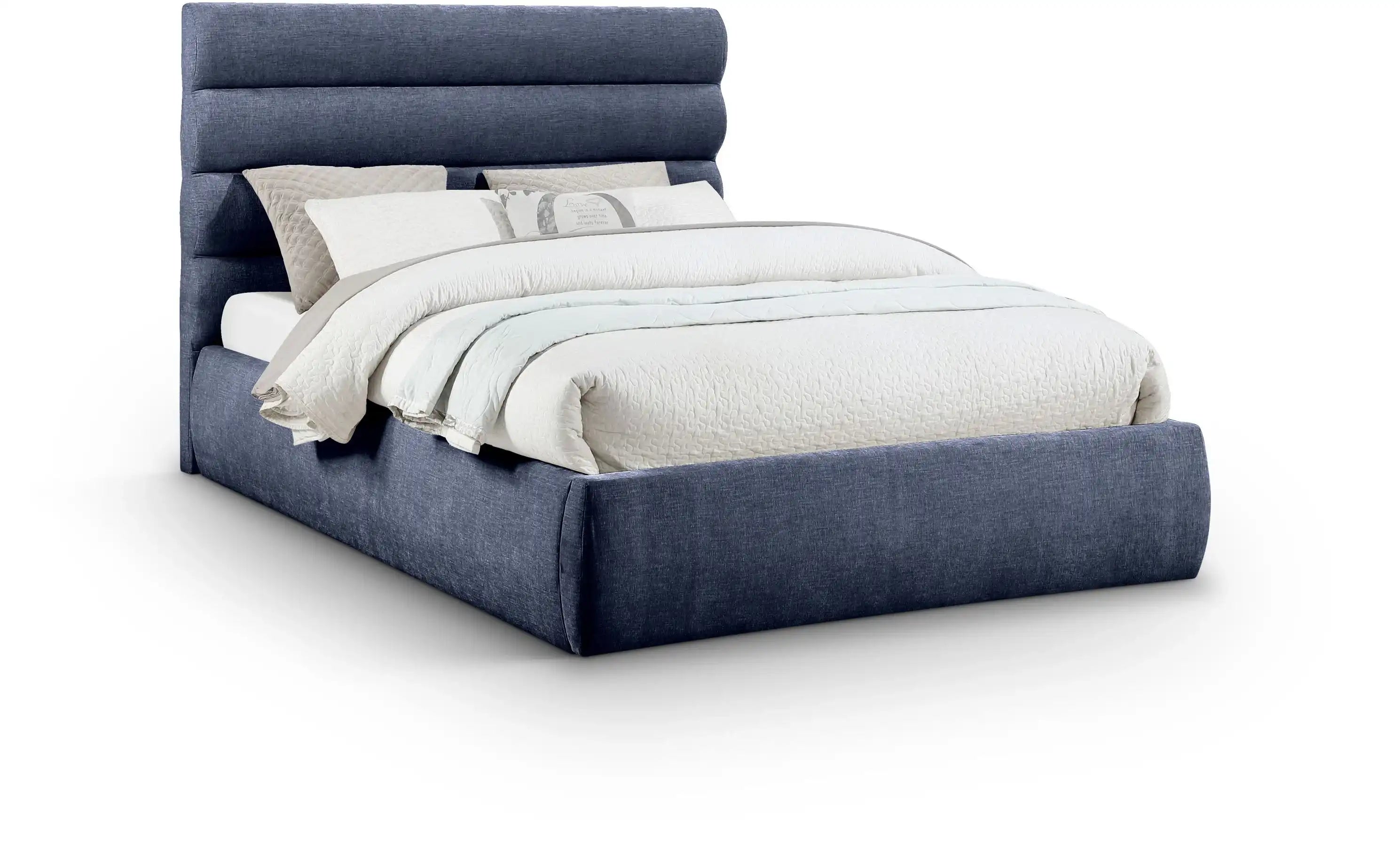 Adam - Chenille Fabric Bed With 52" Headboard - Best Buy Furniture