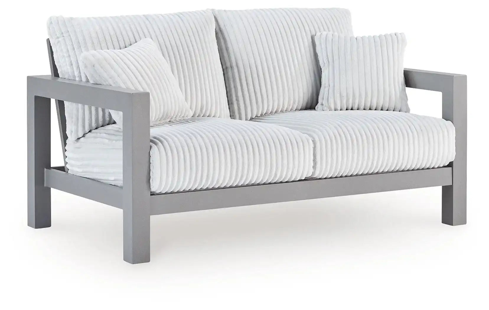 Hurley Park - Loveseat With Cushion - Gray - Best Buy Furniture