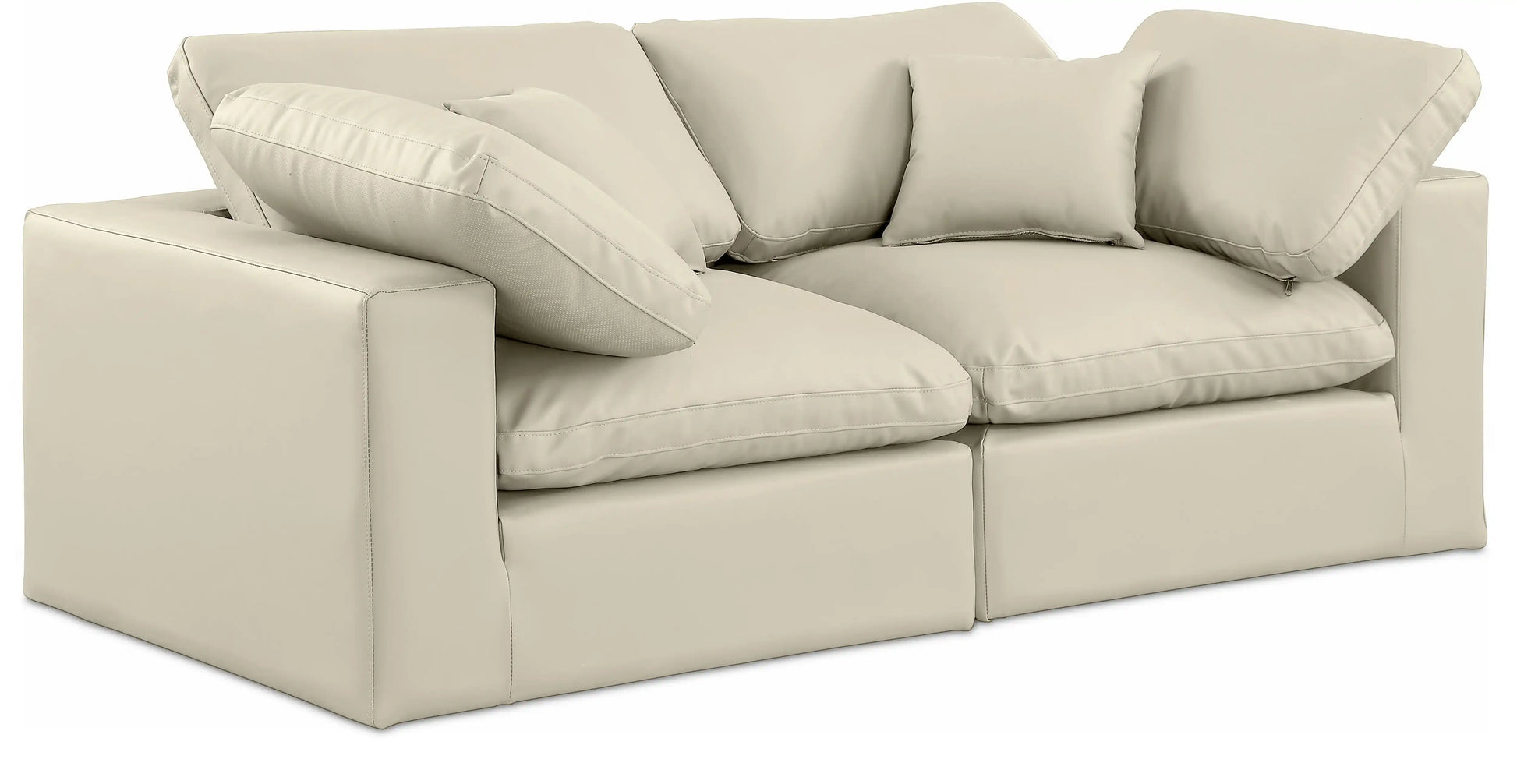 Comfy - Faux Leather Modular Sofa 2 Seats - Best Buy Furniture