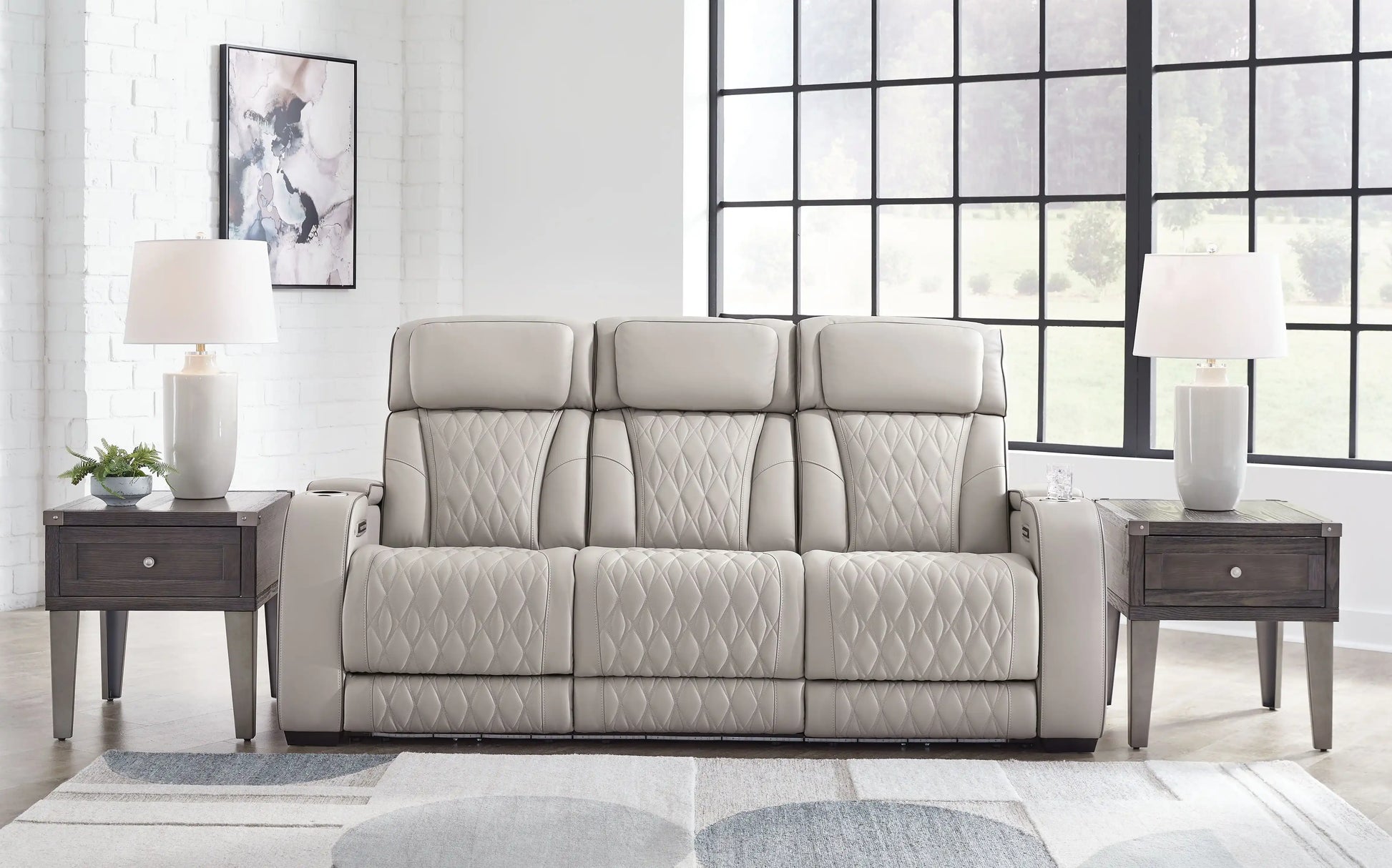Boyington - Power Reclining Sofa With Adj Headrest - Best Buy Furniture