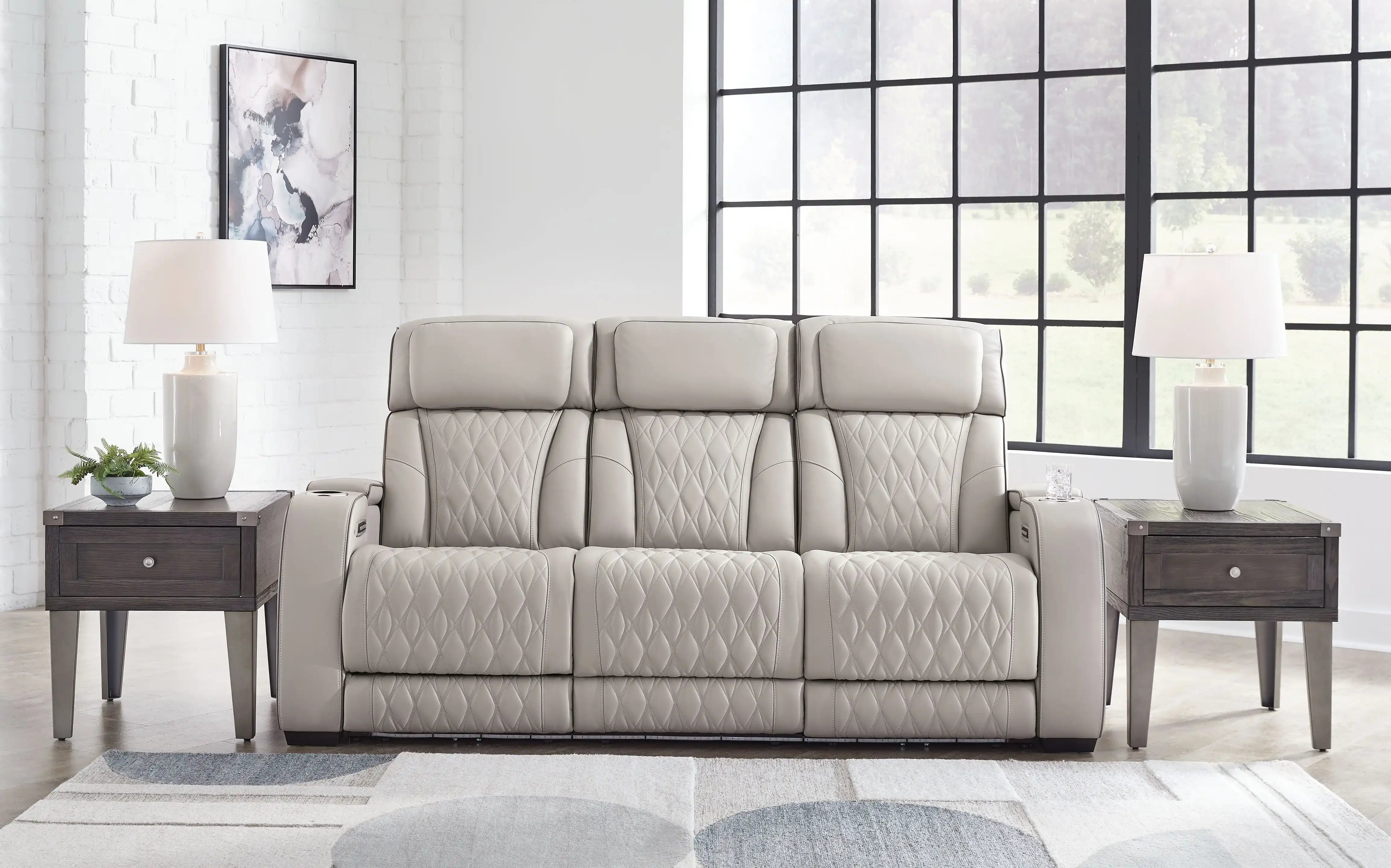 Boyington - Power Reclining Sofa With Adj Headrest - Best Buy Furniture
