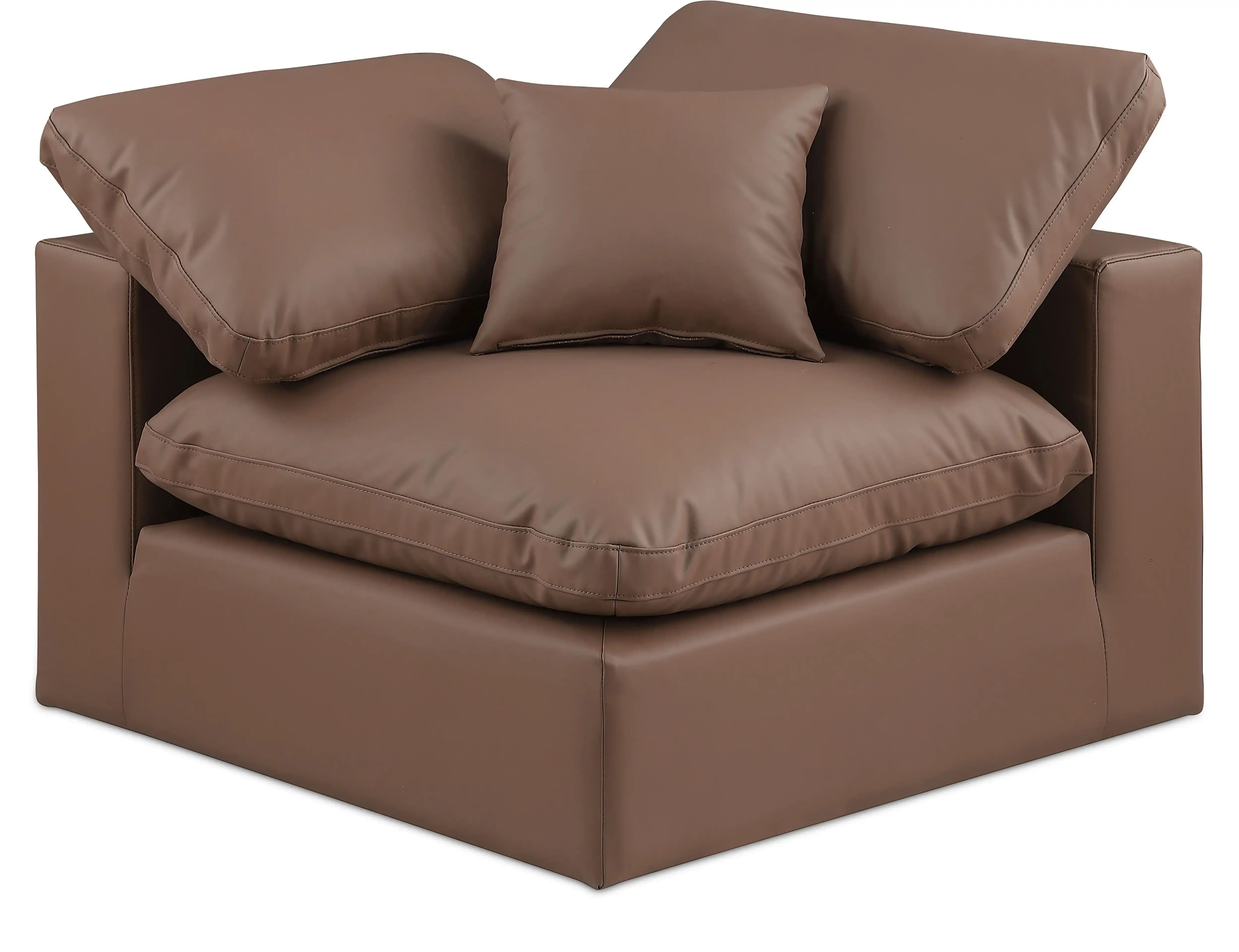 Comfy - Faux Leather Corner Chair - Best Buy Furniture