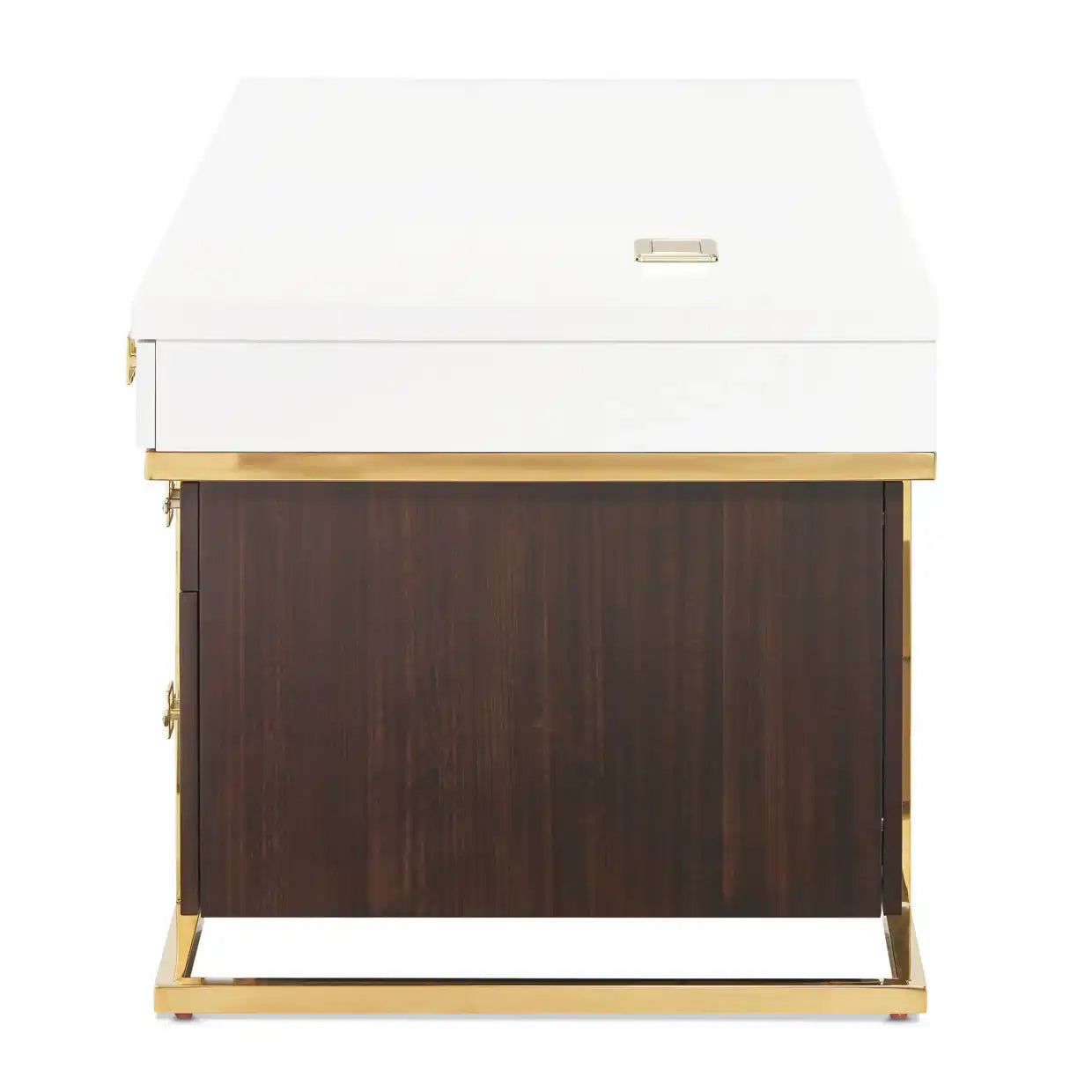 Belmont Place - Desk - White / Dark Brown - Best Buy Furniture