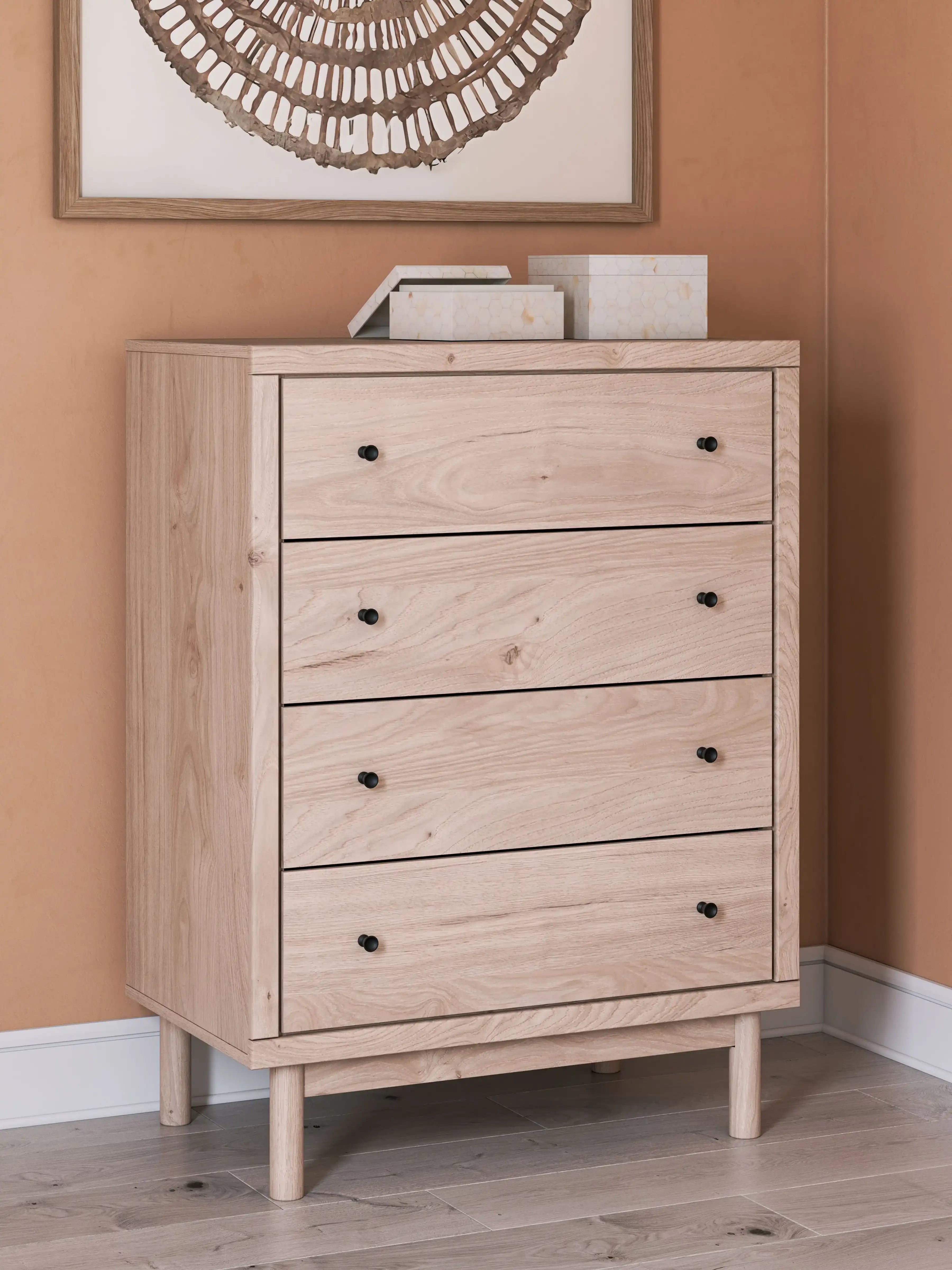 Arloster - Four Drawer Chest - Tan - Best Buy Furniture