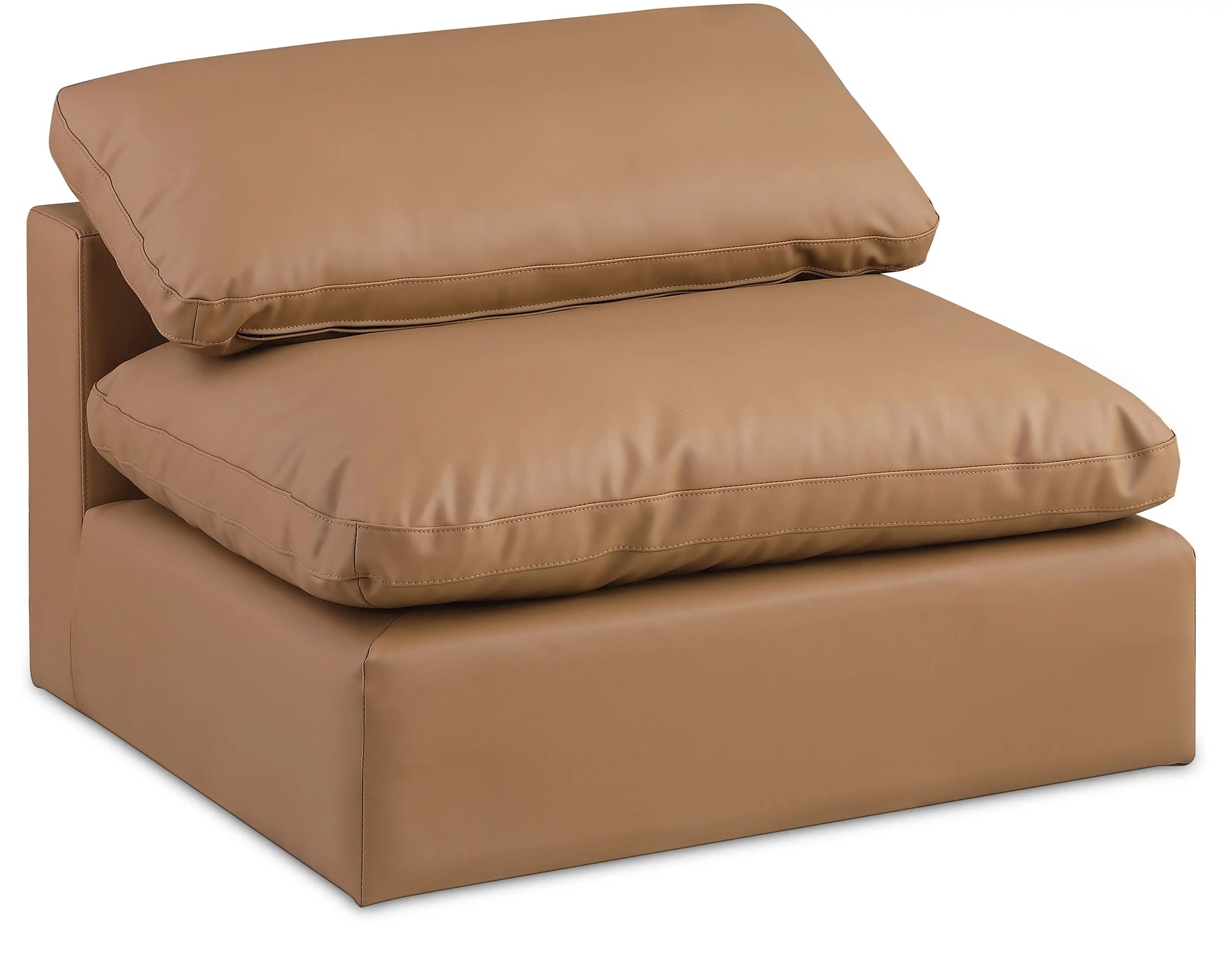Comfy - Faux Leather Armless Chair - Best Buy Furniture